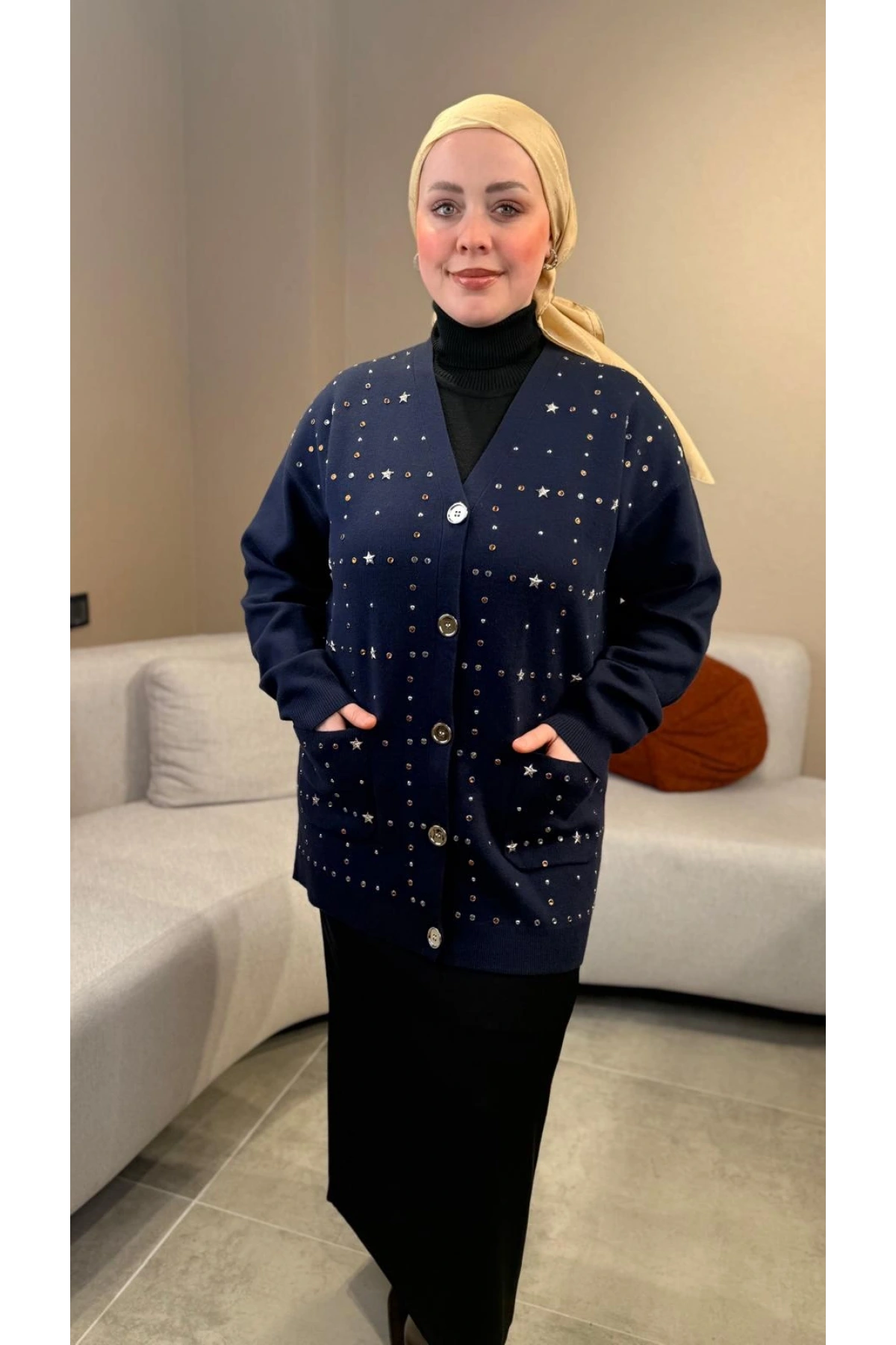 Ghisa Yıldız Zımbalı Hırka 26GSHRK3301