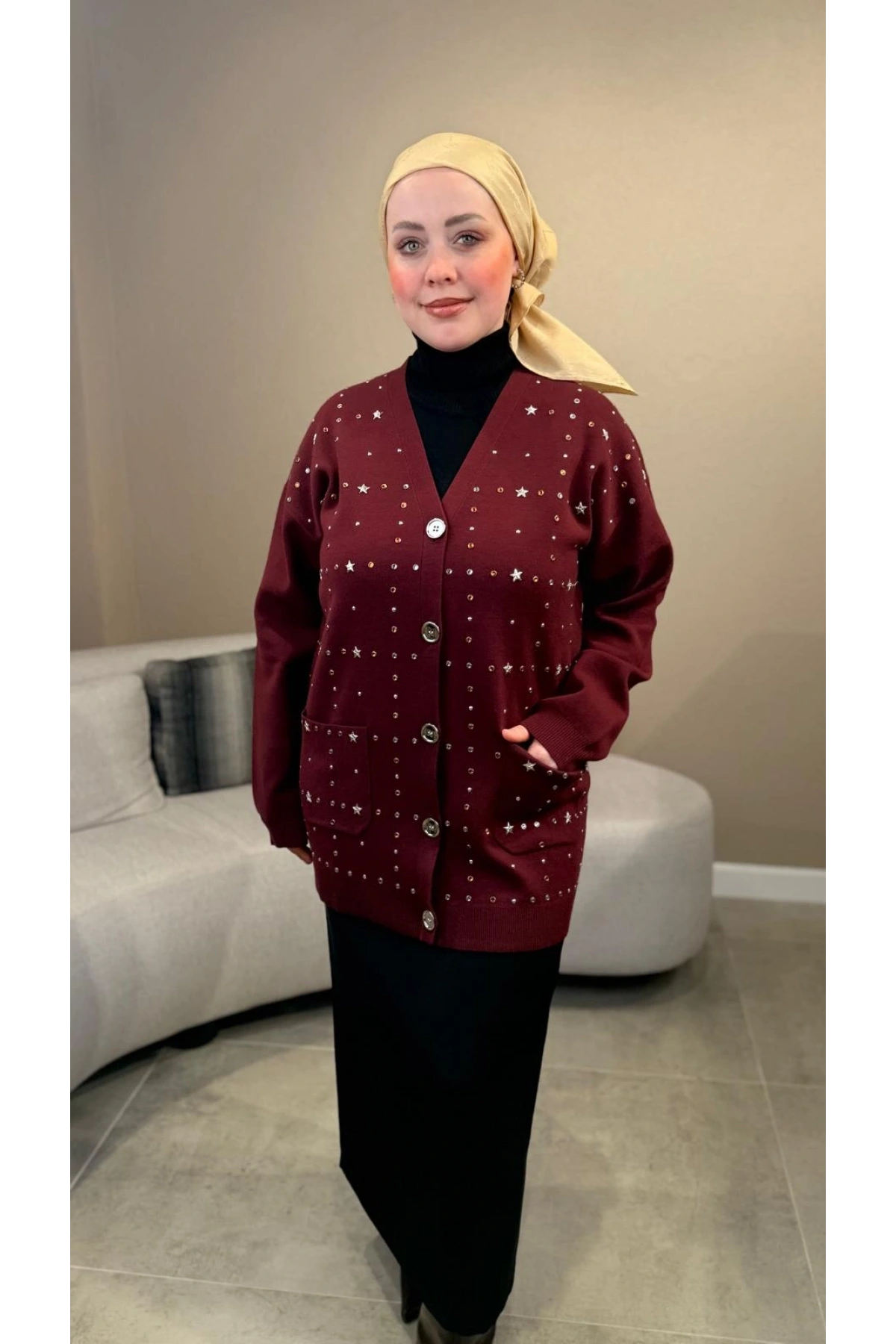 Ghisa Yıldız Zımbalı Hırka 26GSHRK3301