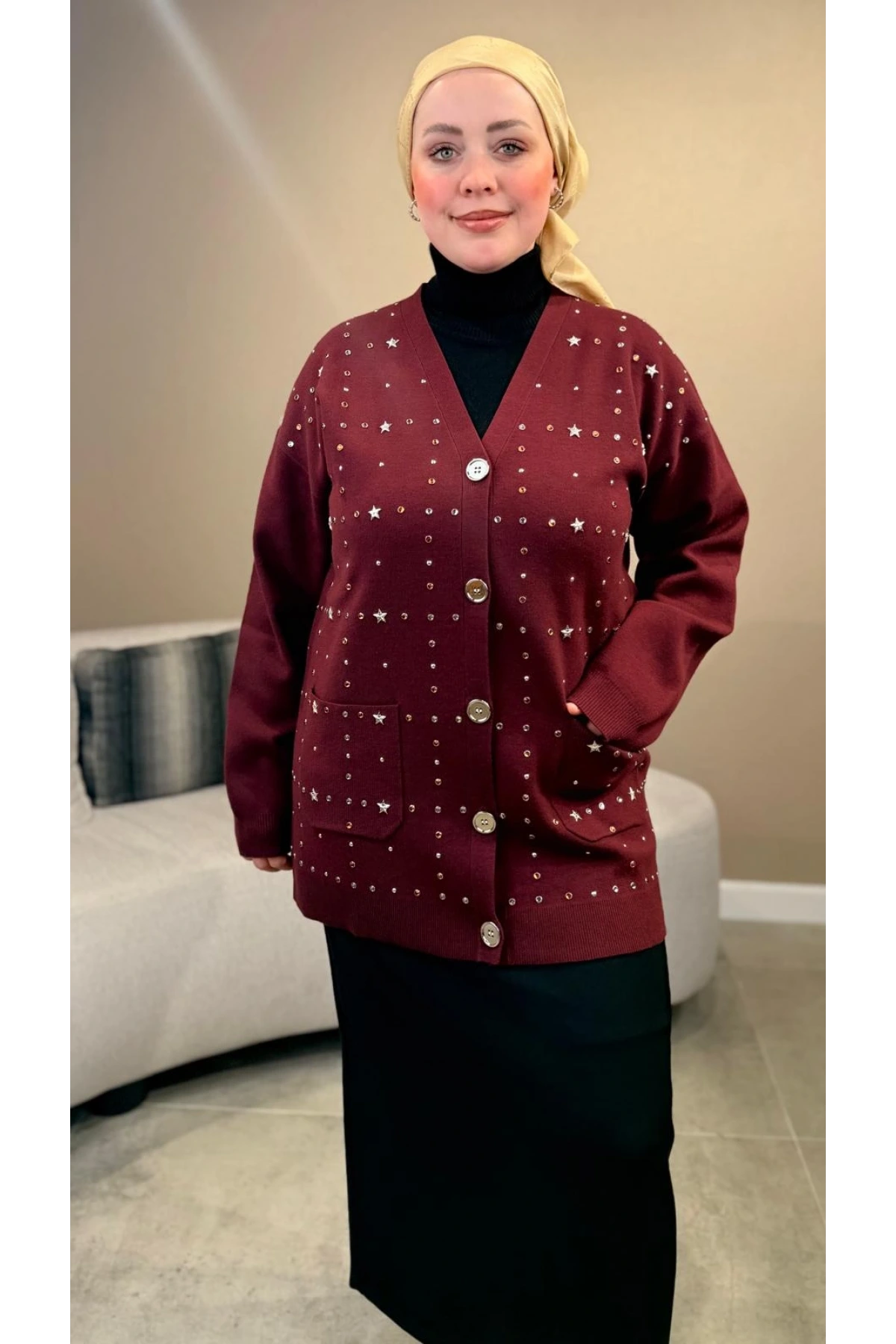 Ghisa Yıldız Zımbalı Hırka 26GSHRK3301