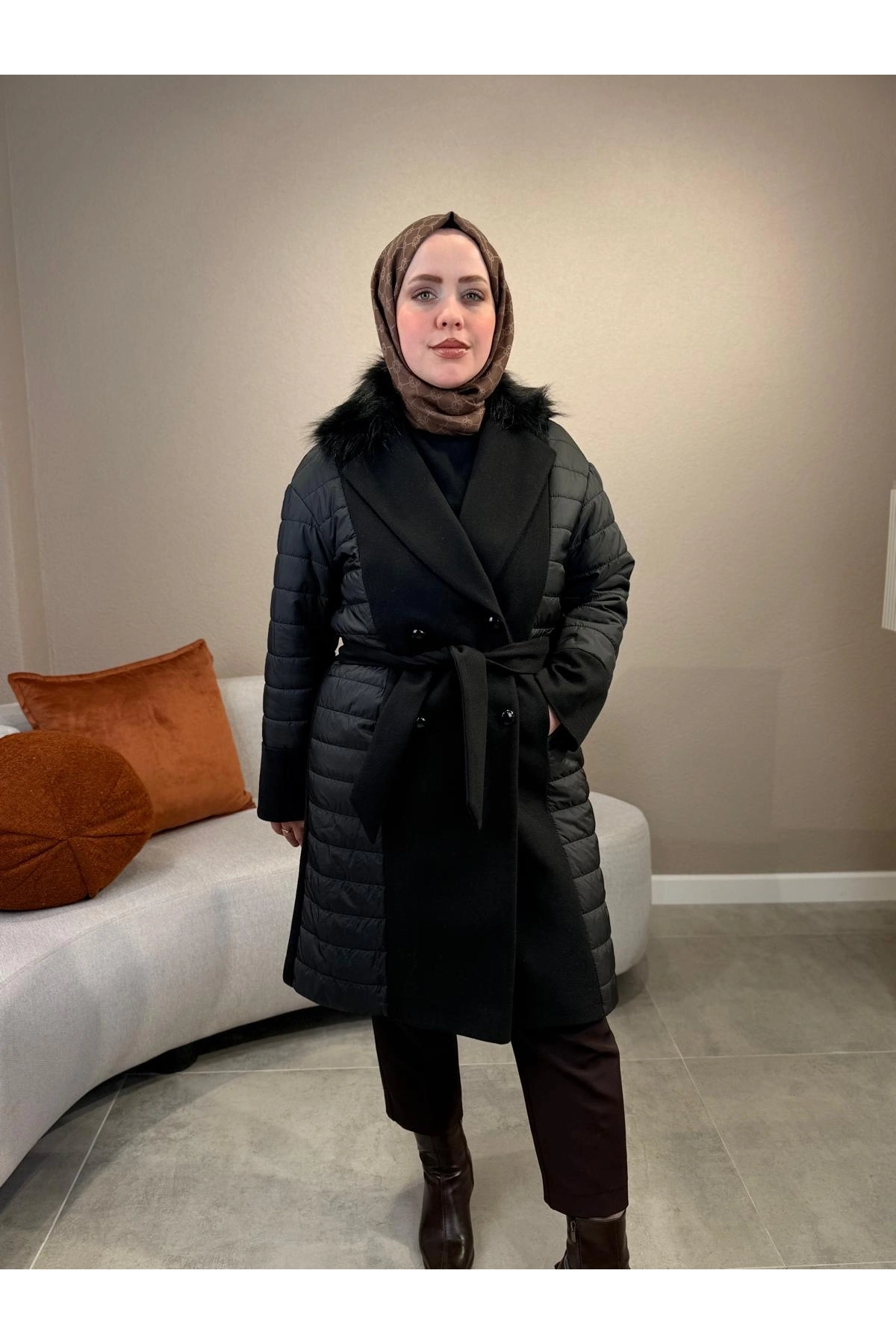 Matex Yakası Peluş Kaban 8180