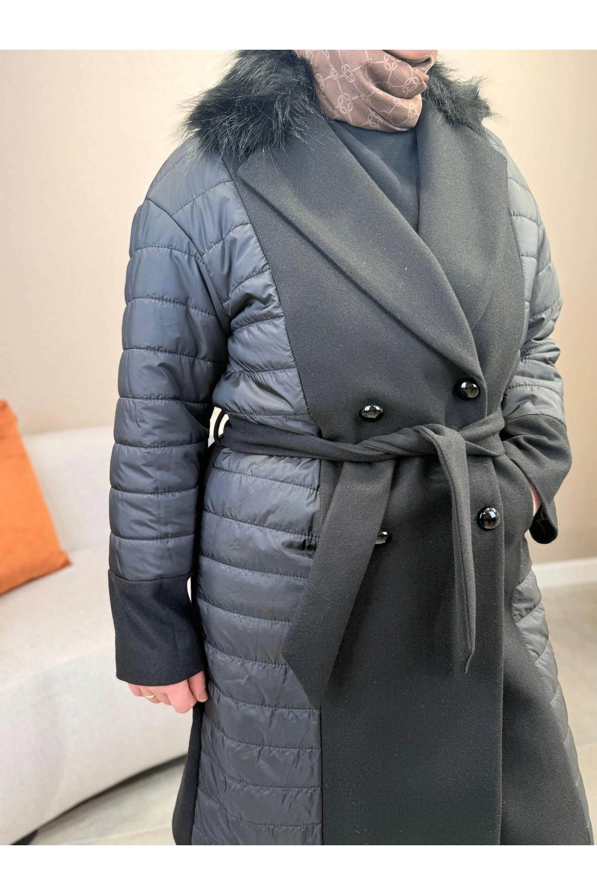 Matex Yakası Peluş Kaban 8180