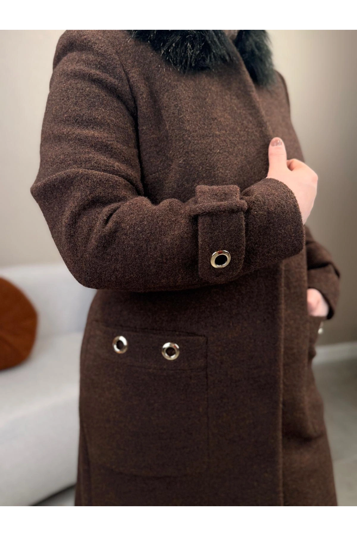 Matex Yakası Peluş Kaban 4417