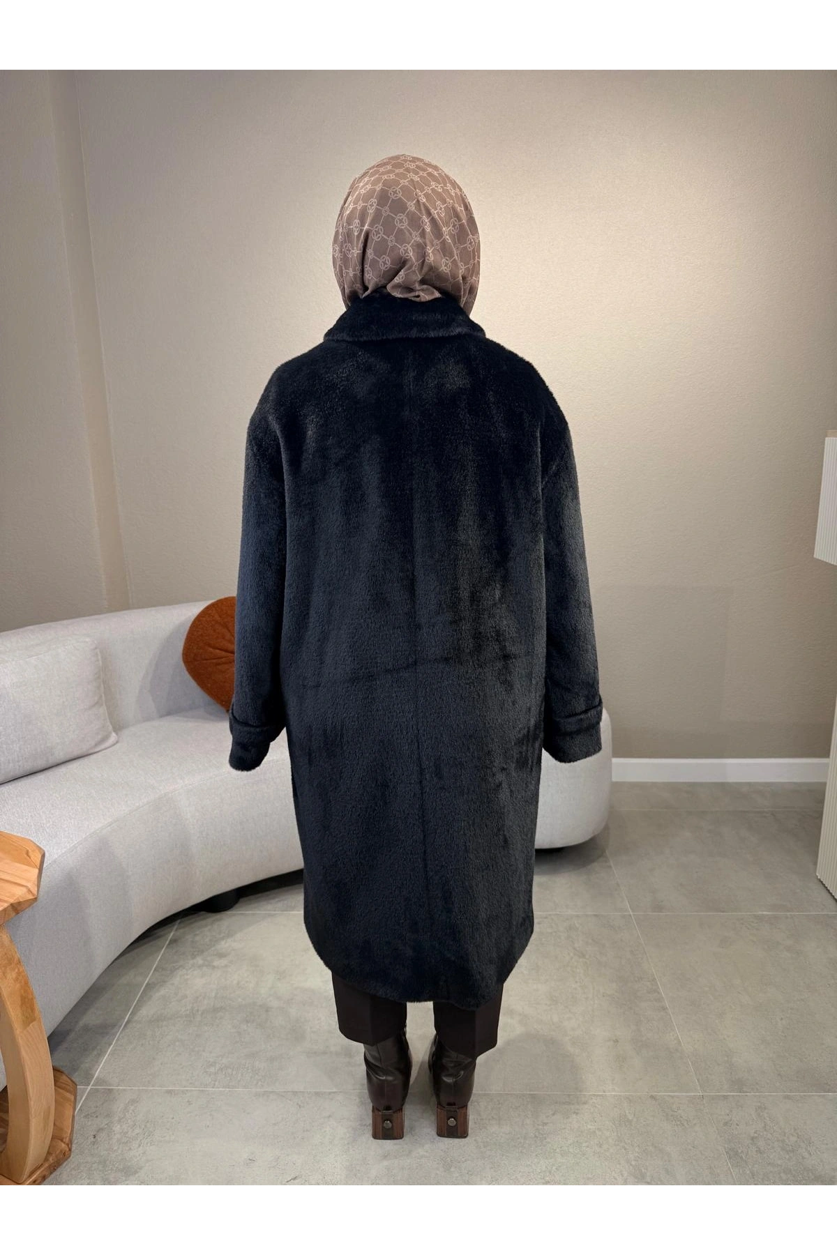 Matex Düğmeli Peluş Kaban 8251