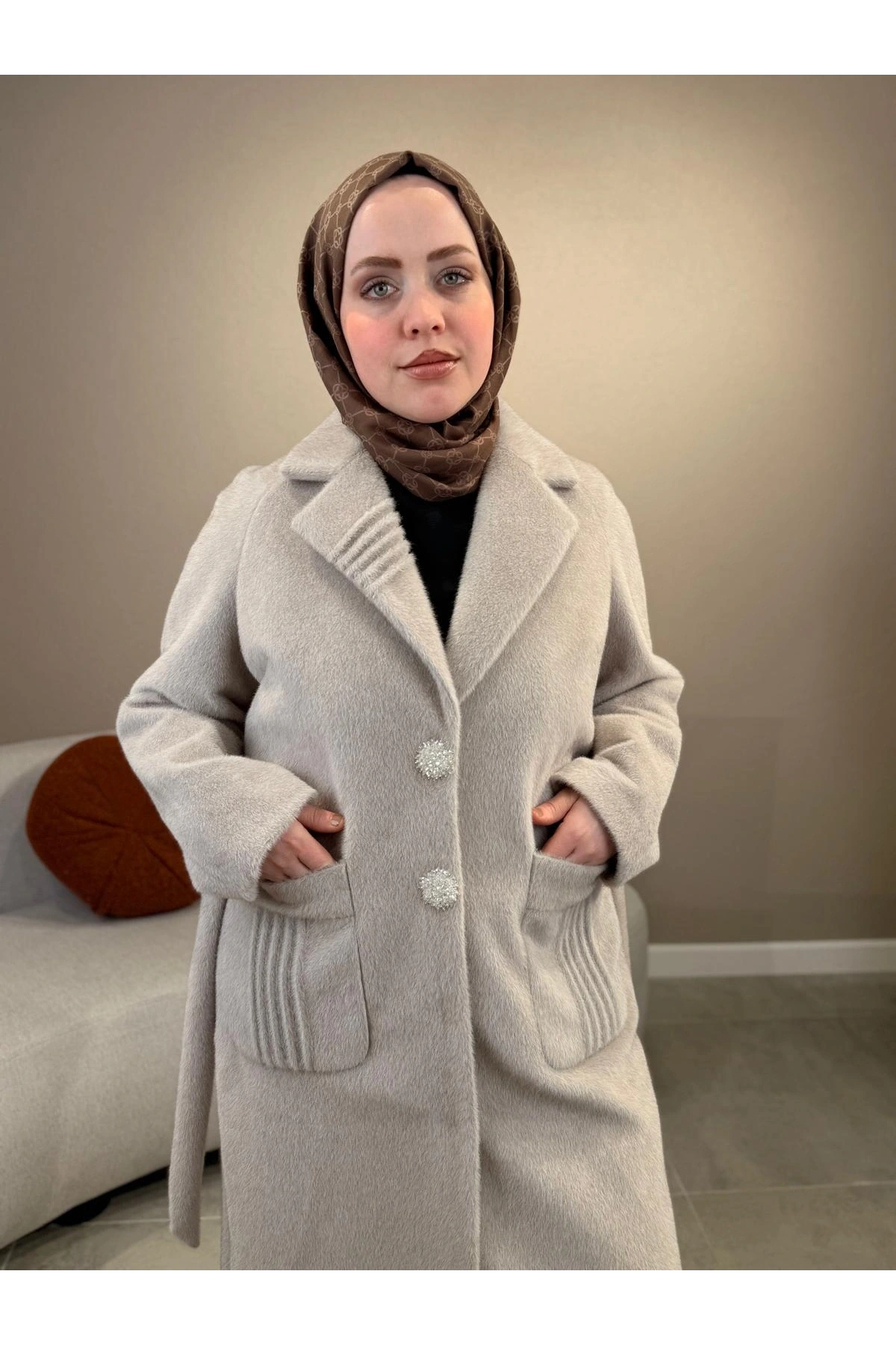 Matex Boncuk Düğmeli Torba Cep Kaban 1488