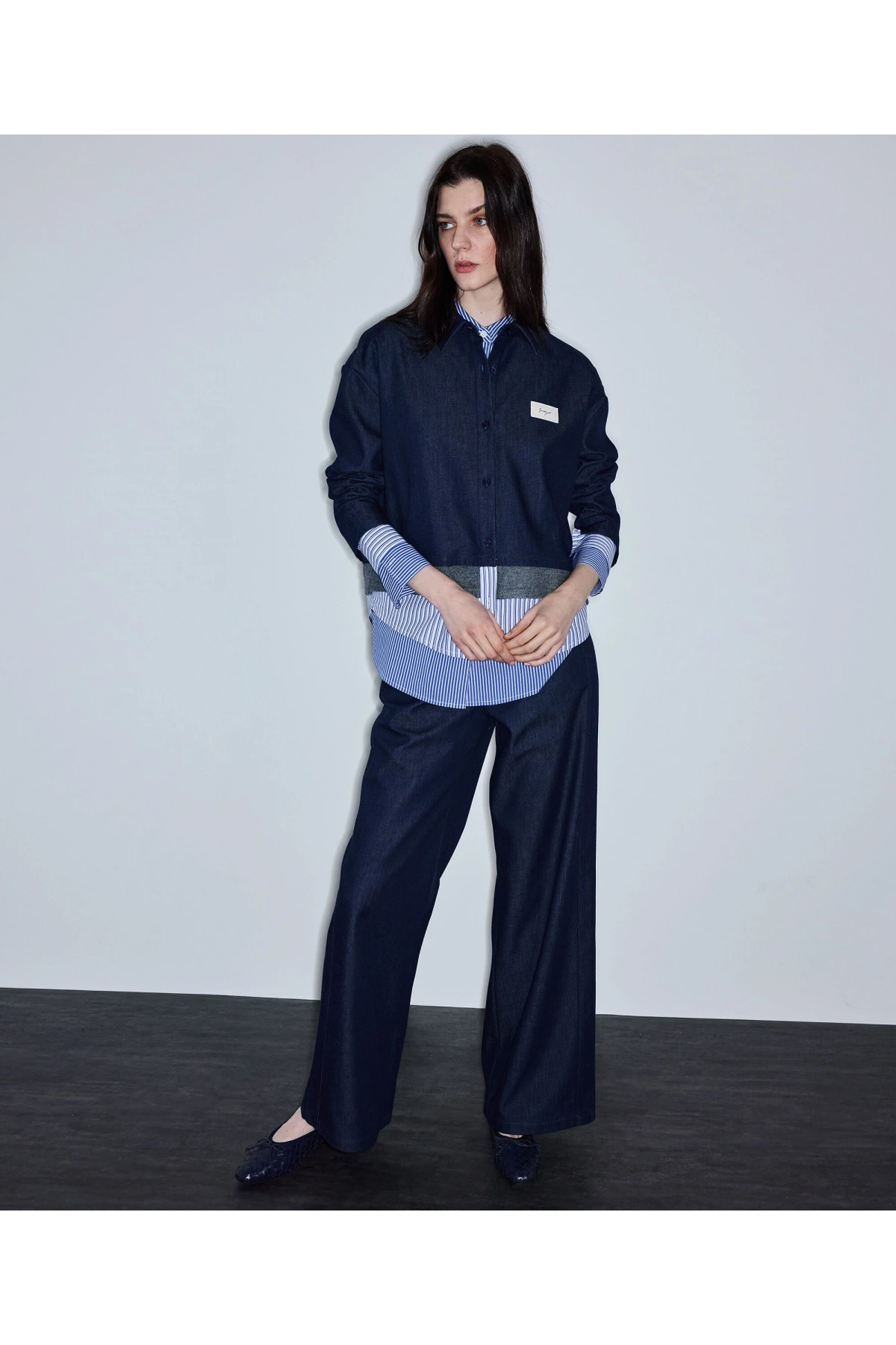 İpekyol Kontrast Bel Wide Leg Pantolon 1260003100