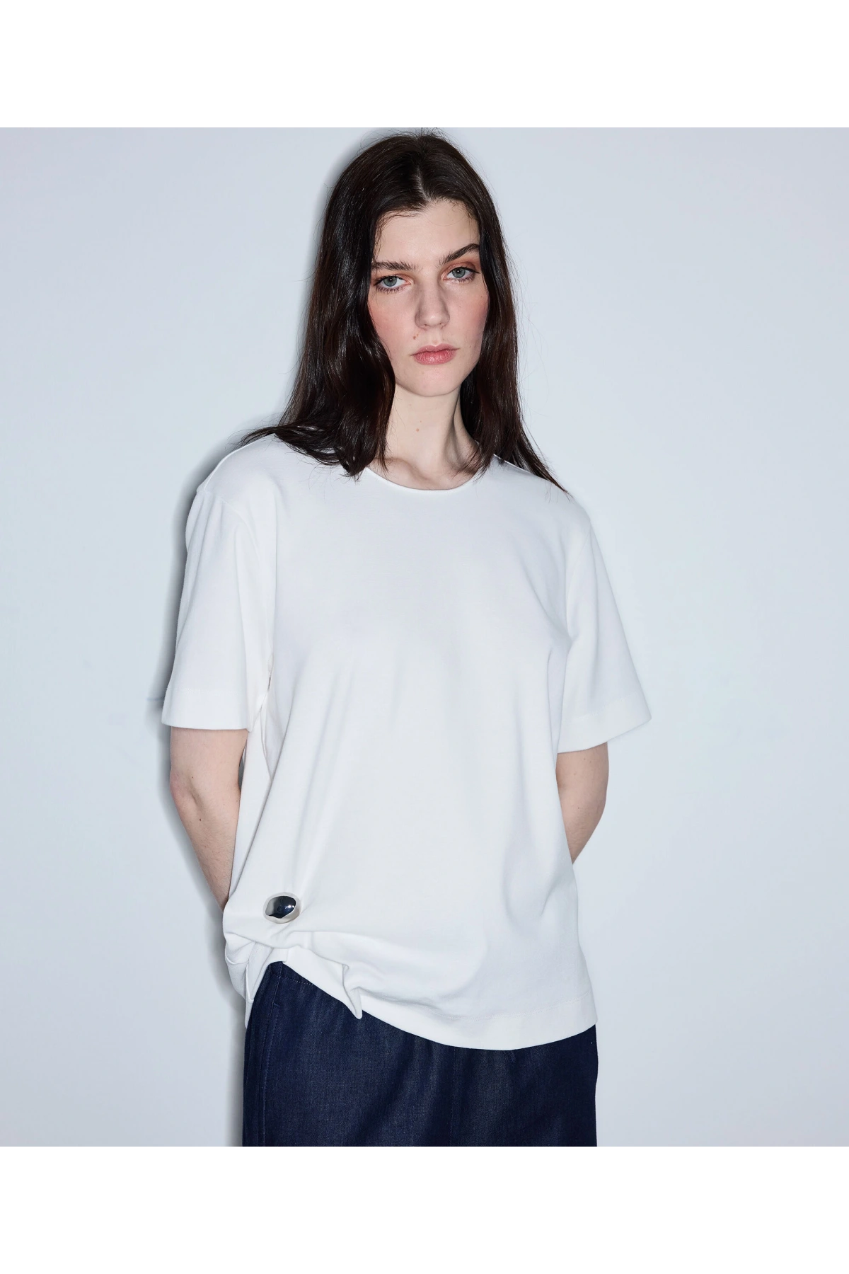 İpekyo Metal Aksesuarlı Tişört IS1260070085