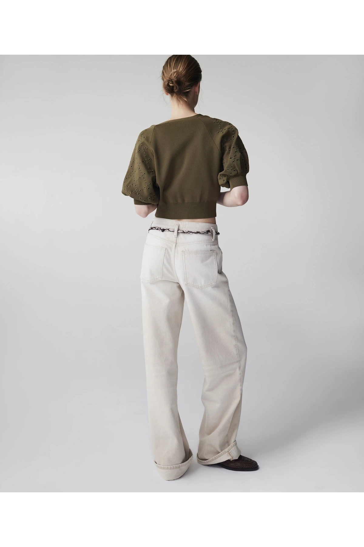 İpekyol Fular Kemerli Wide Leg Jean Pantolon IS1260018020