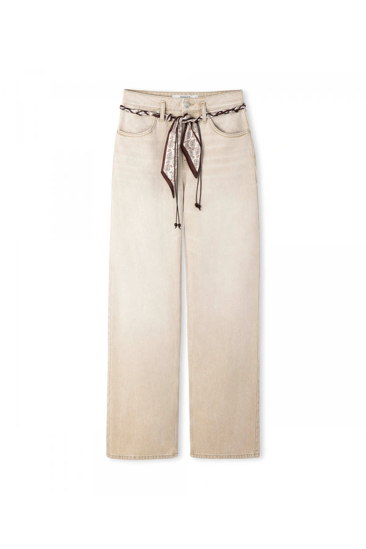 İpekyol Fular Kemerli Wide Leg Jean Pantolon IS1260018020