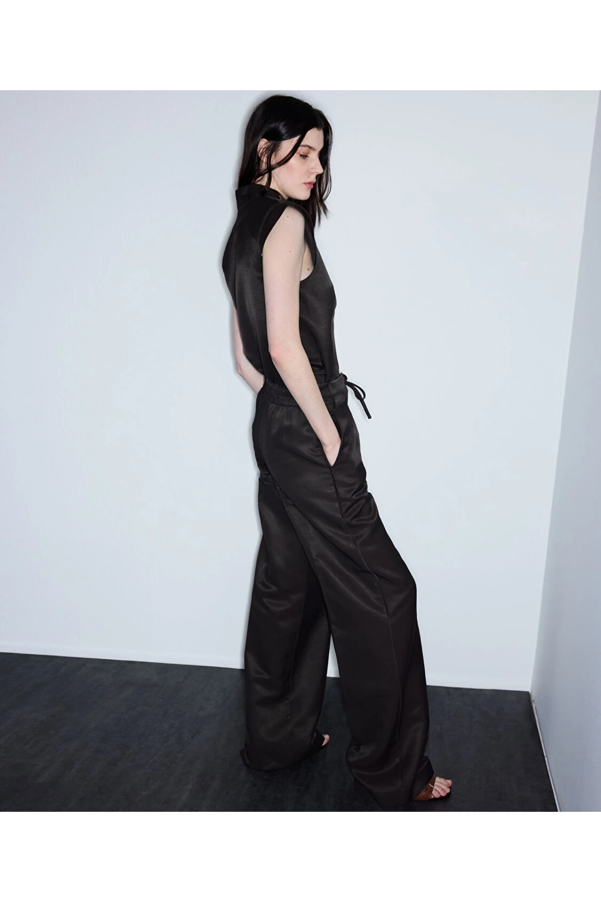 İpekyol Belden Bağlamalı Wide Leg Pantolon IS1260003099