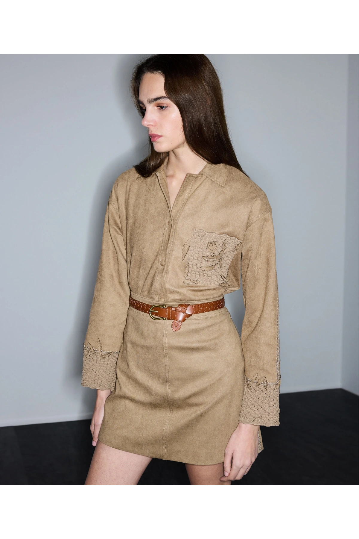 İpekyol Süet Görünümlü Triko Mix Ceket IS1260005061