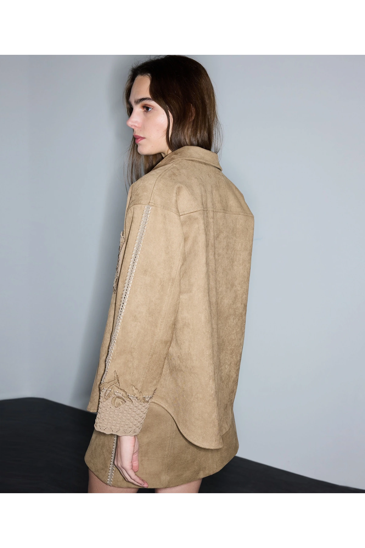 İpekyol Süet Görünümlü Triko Mix Ceket IS1260005061