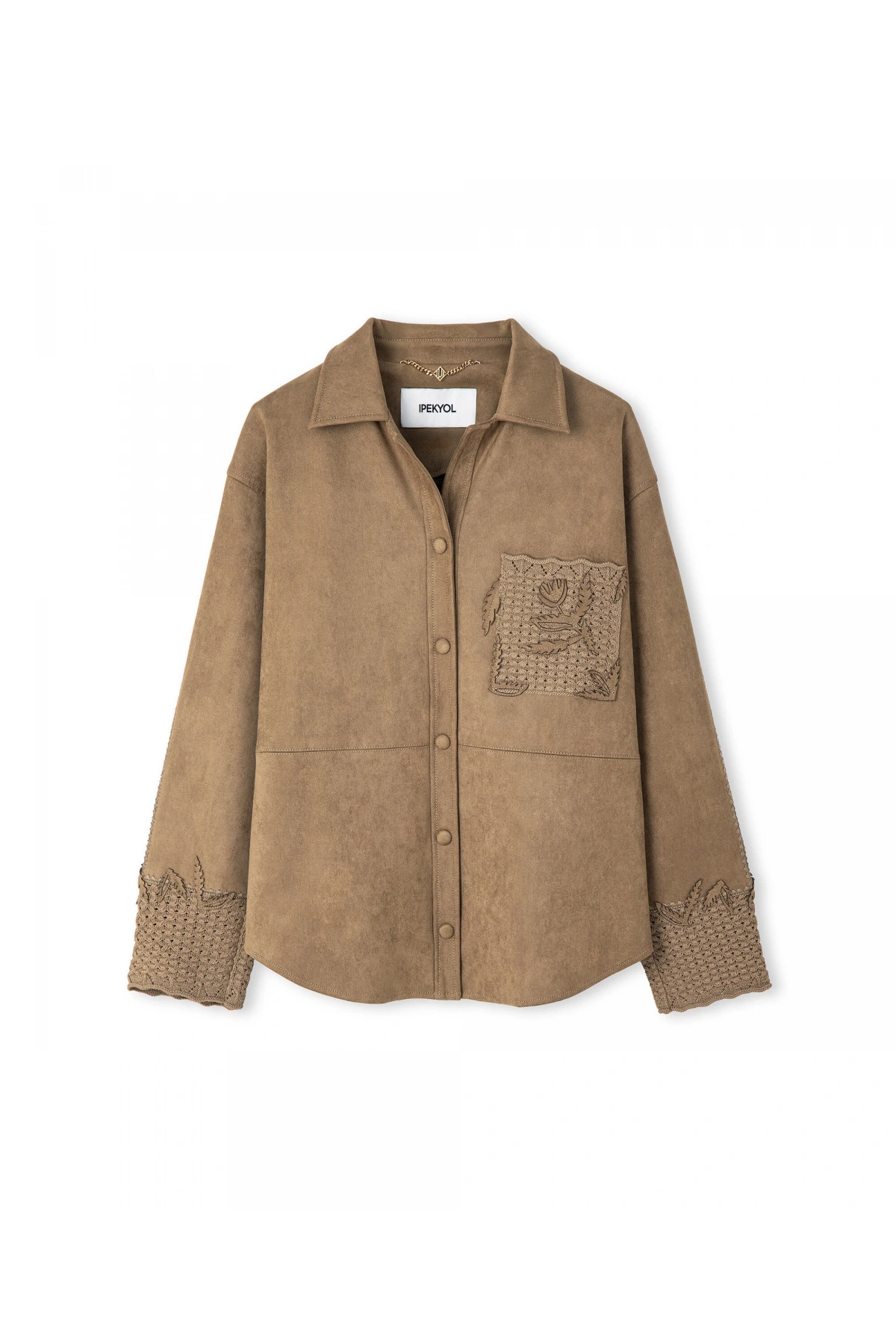 İpekyol Süet Görünümlü Triko Mix Ceket IS1260005061