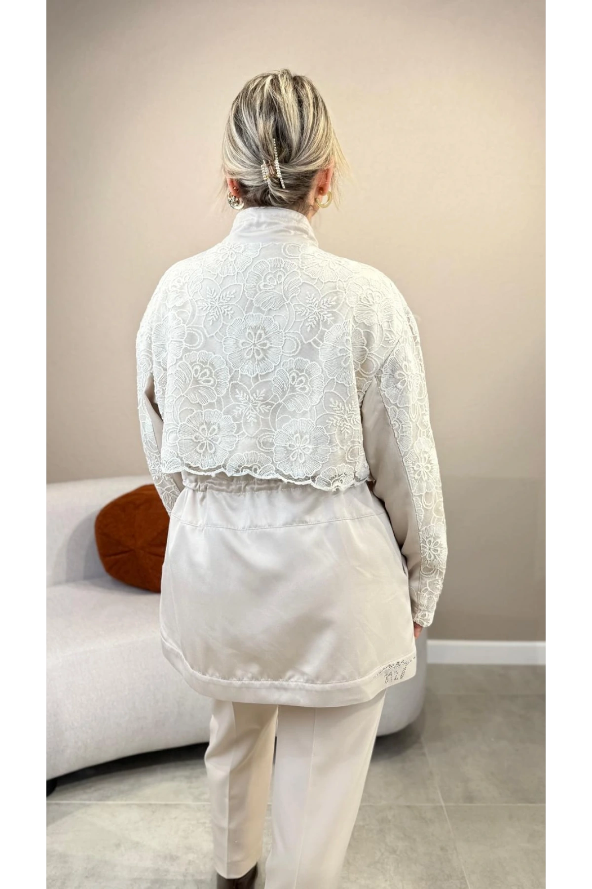 My312 Dantelli Taşlı Kap 26S7701