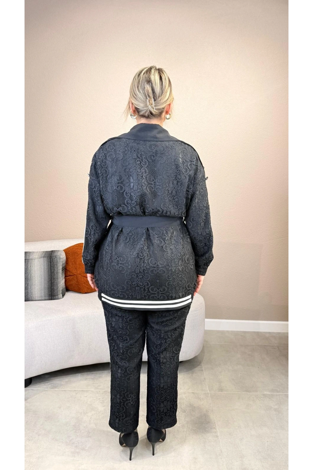 My312 Dantelli Şeritli Takım 26S1624