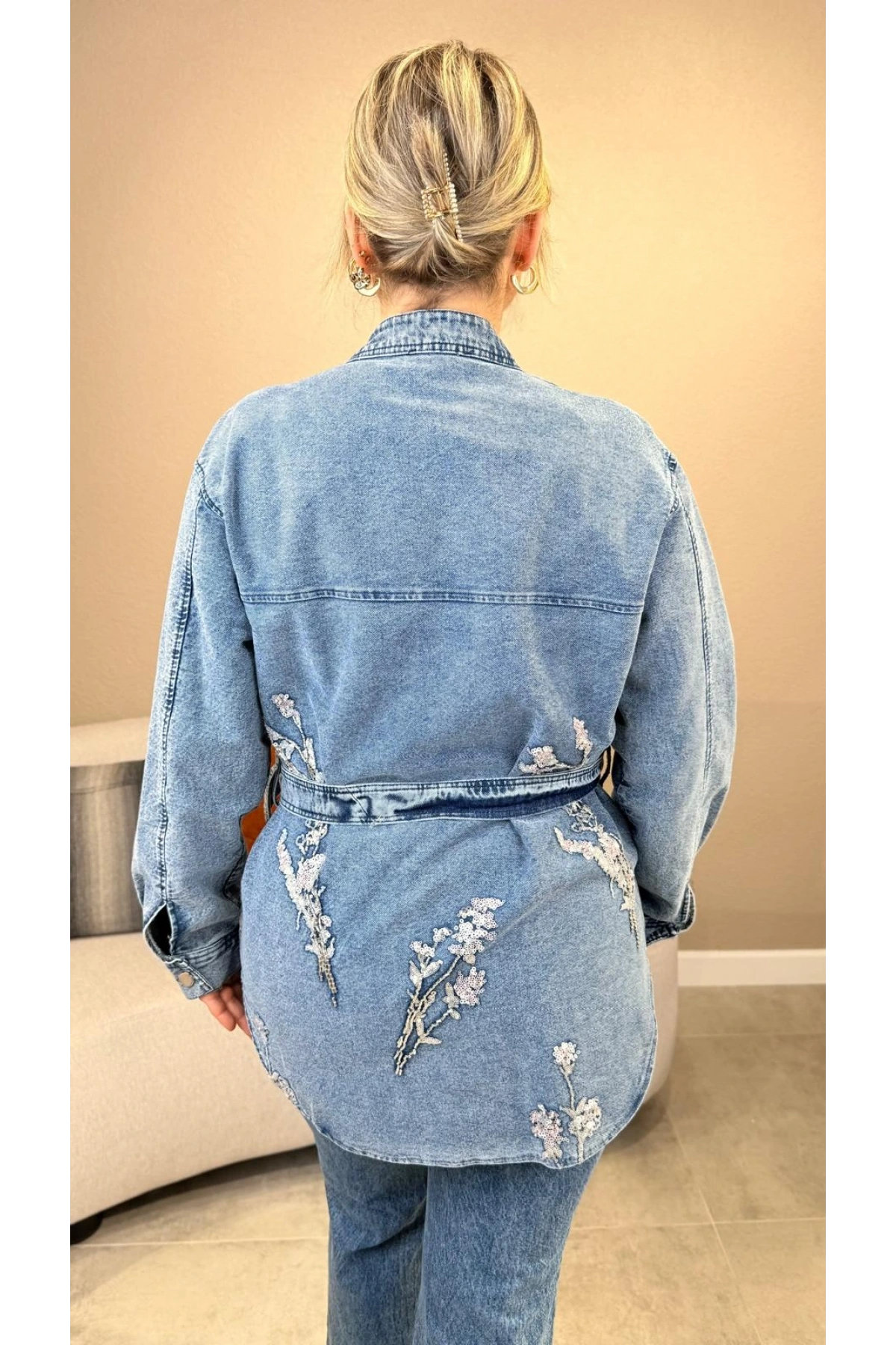 My312 Nakış İşlemeli Denim Takım 26S7721