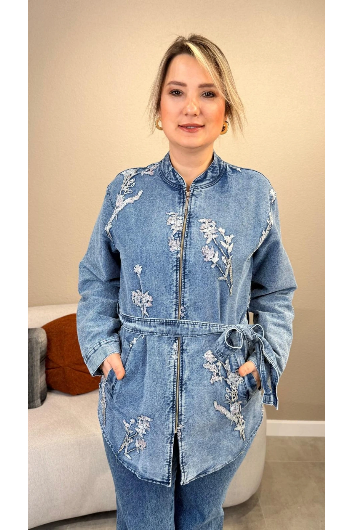 My312 Nakış İşlemeli Denim Takım 26S7721