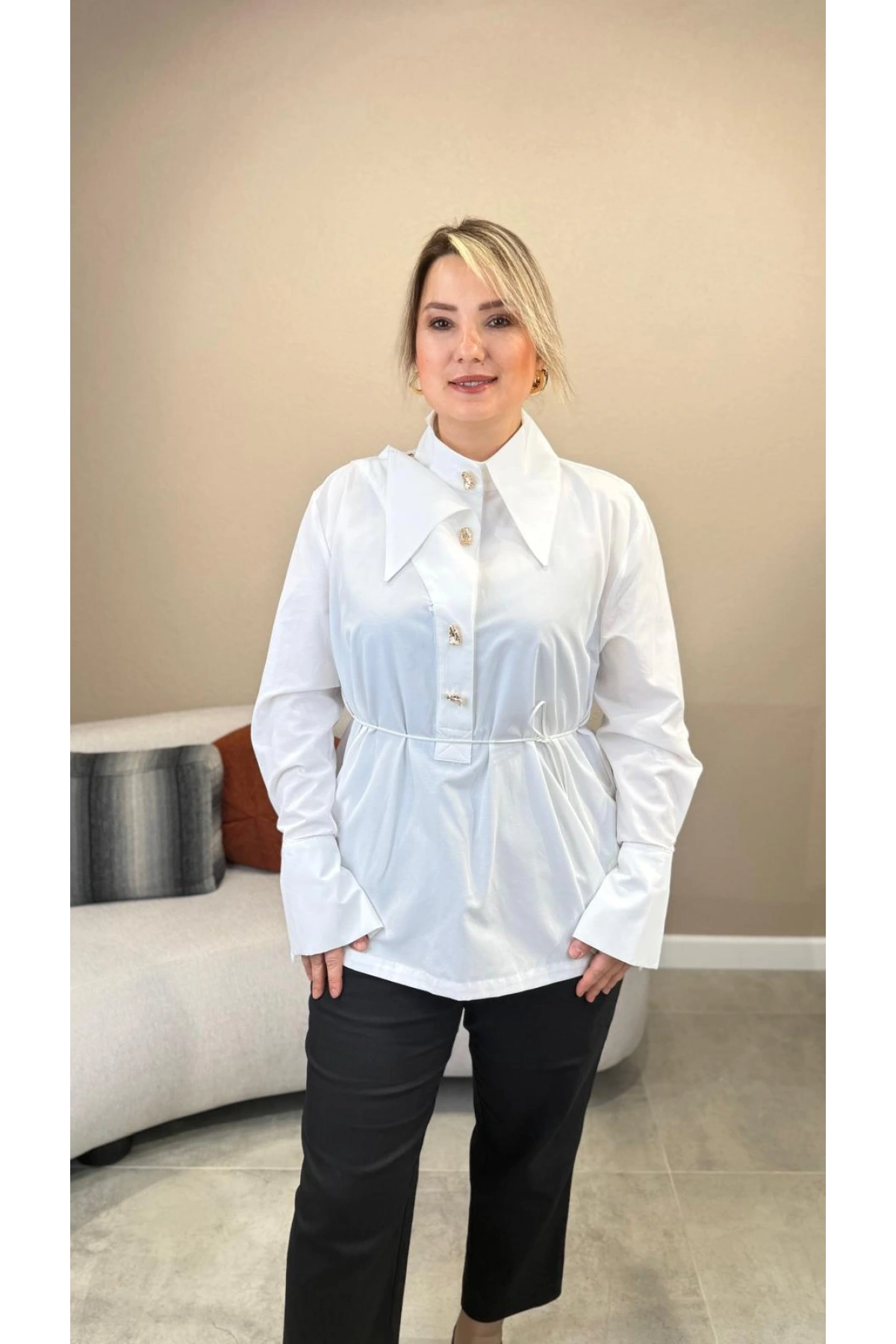 My312 Fileli Düğmeli Gömlek 26S8835