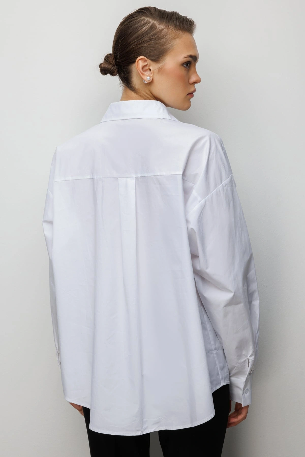 Ekol Boncuk İşlemeli Pamuk Gömlek 02814