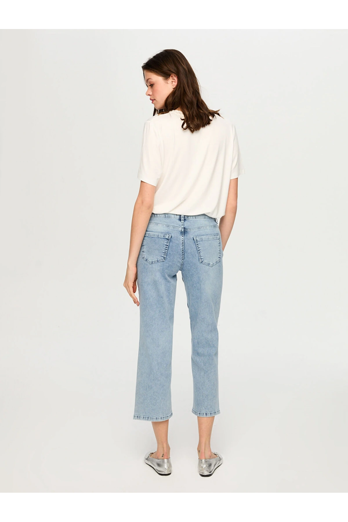 Faik Sönmez Yanları Taş Detaylı Straight Fit Jean Pantolon US26JPN008