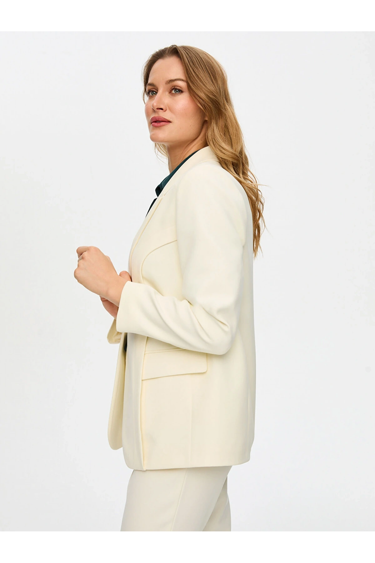 Faik Sönmez Gold Düğmeli Şık Blazer Ceket US26CKT018