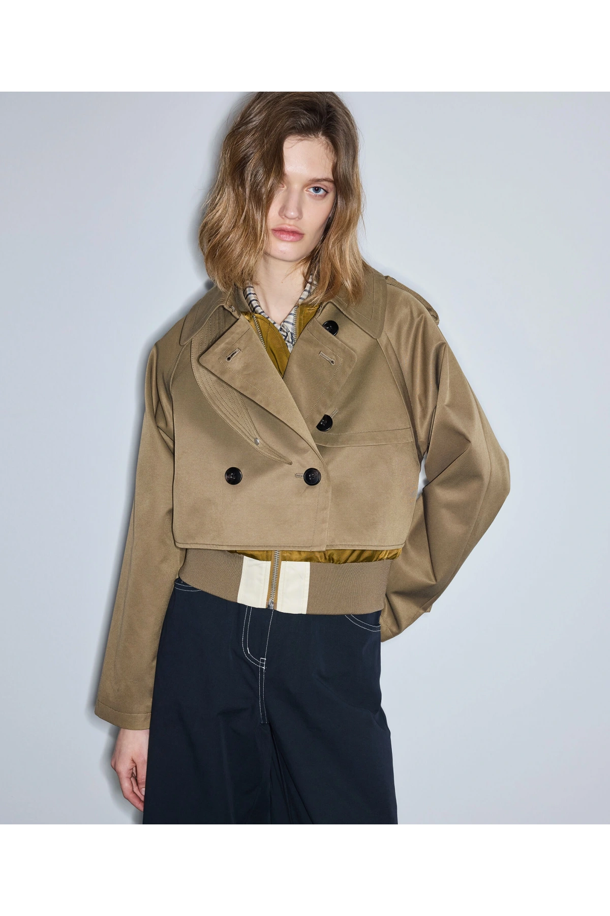 İpekyol Çift Parça Görünüm Kumaş Mix Mont IS1260012036