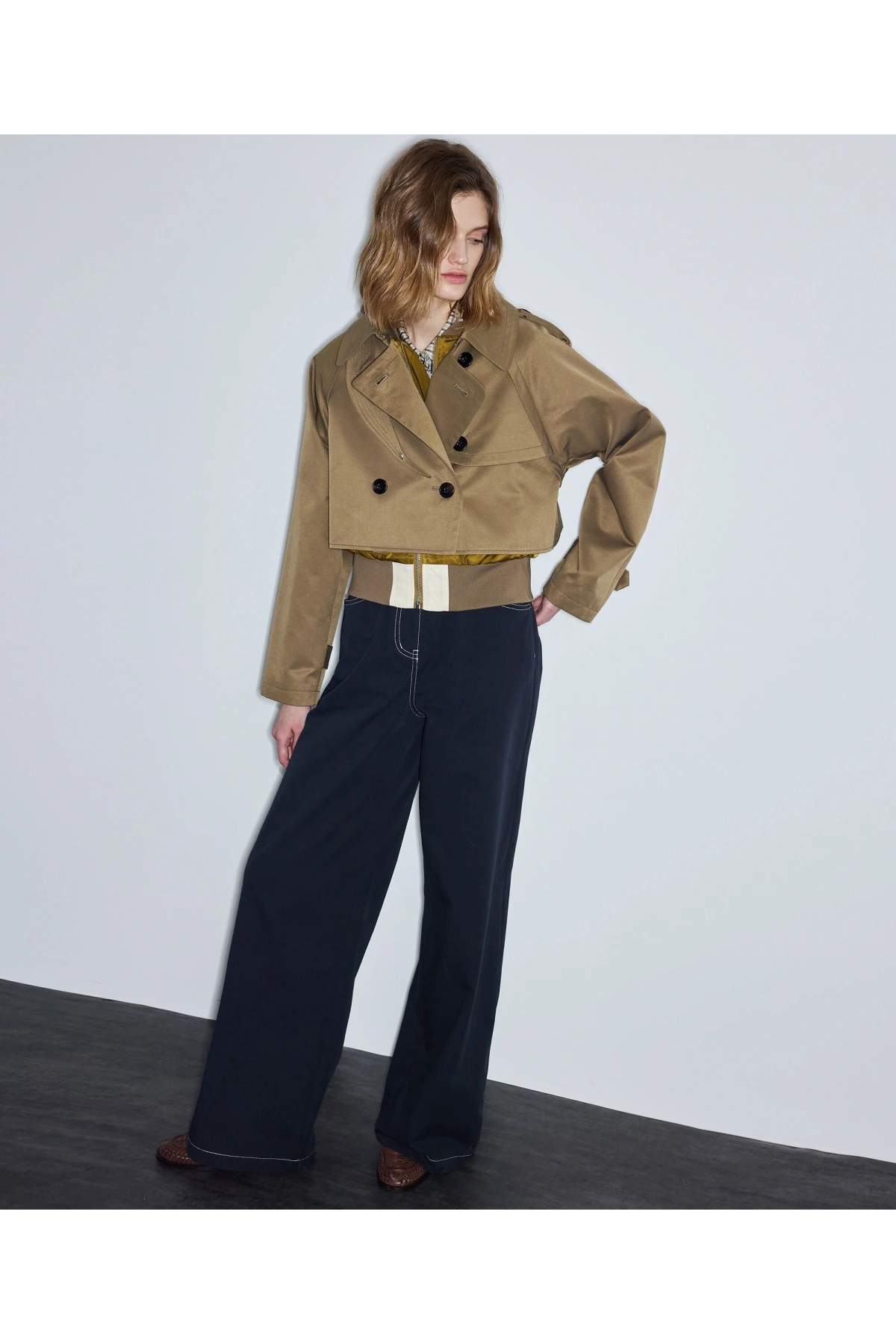 İpekyol Çift Parça Görünüm Kumaş Mix Mont IS1260012036