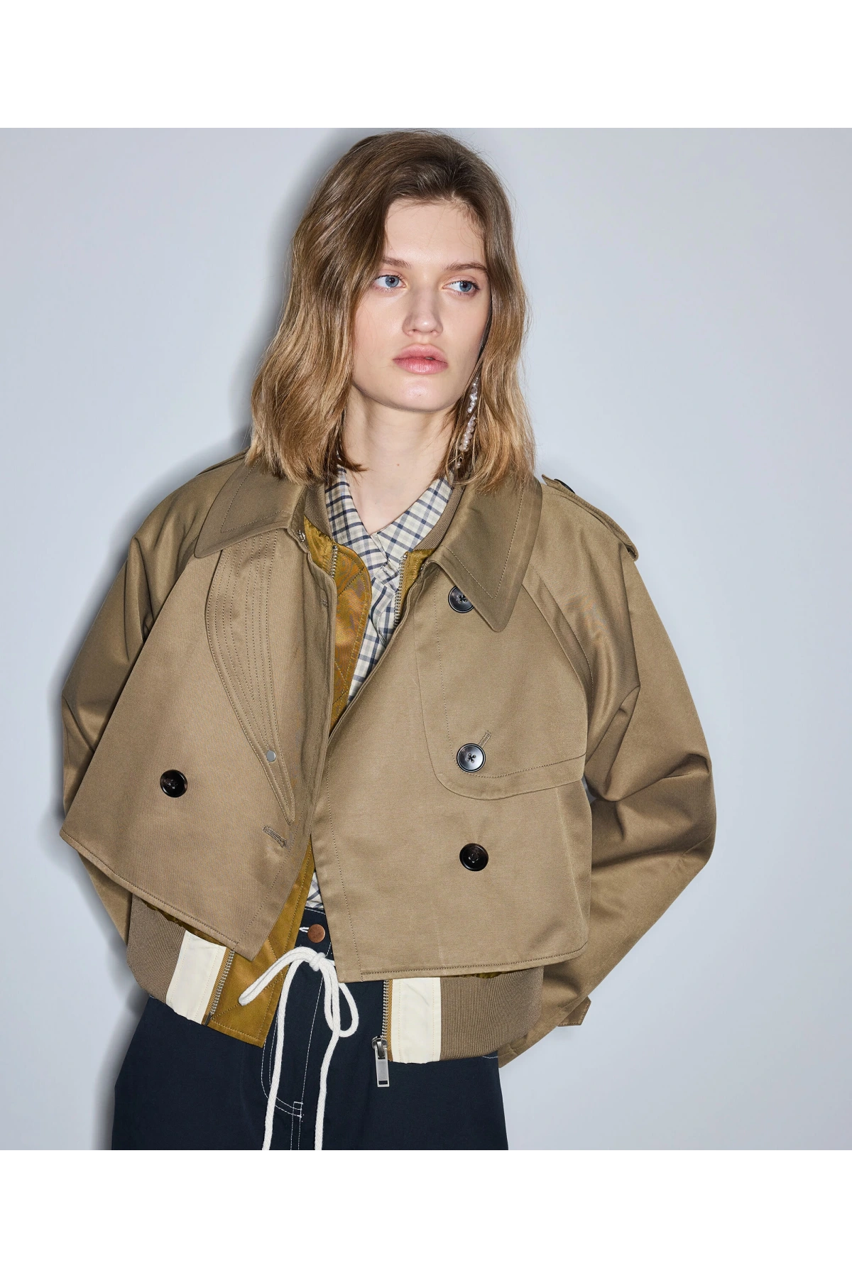 İpekyol Çift Parça Görünüm Kumaş Mix Mont IS1260012036