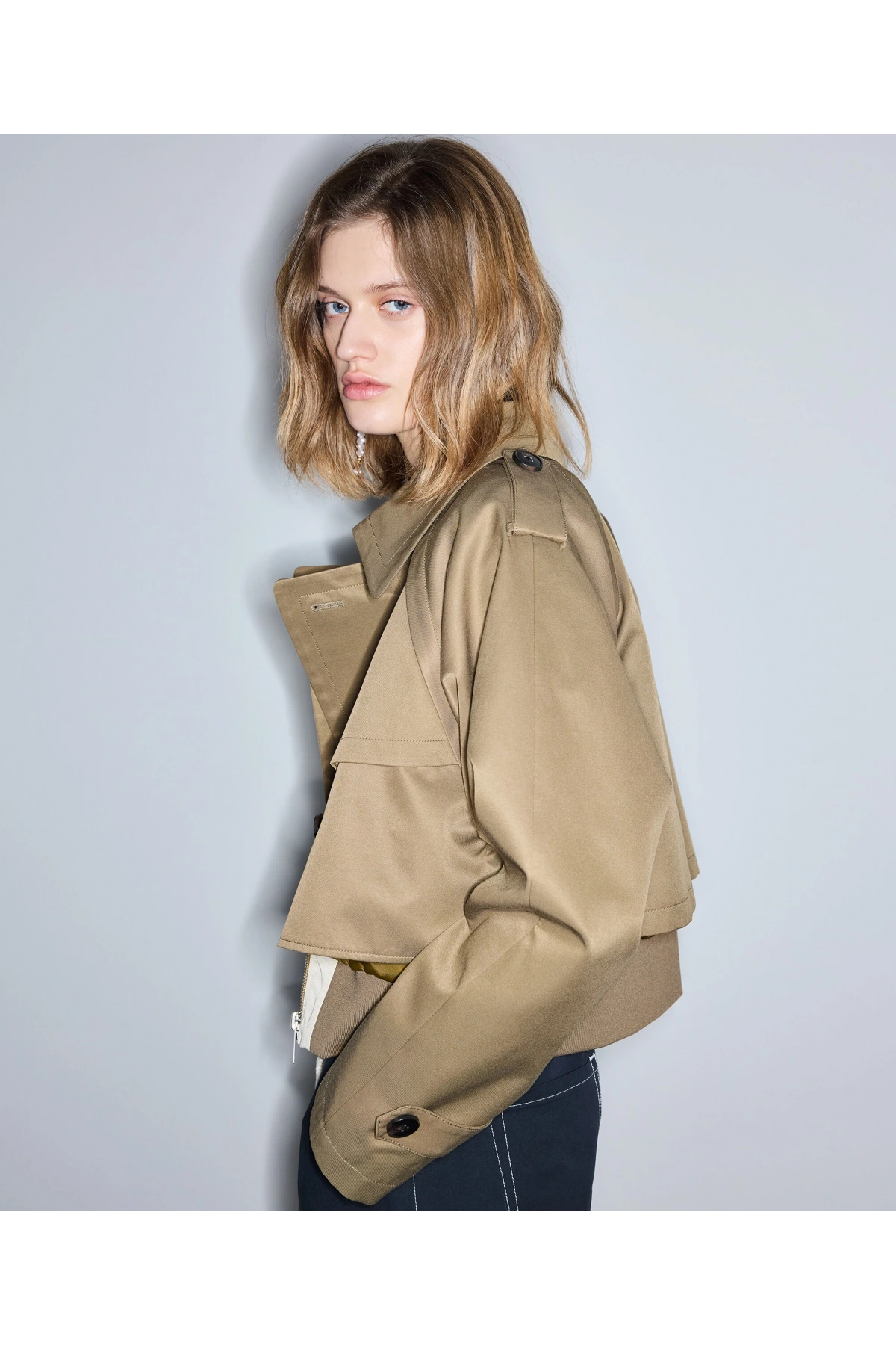 İpekyol Çift Parça Görünüm Kumaş Mix Mont IS1260012036