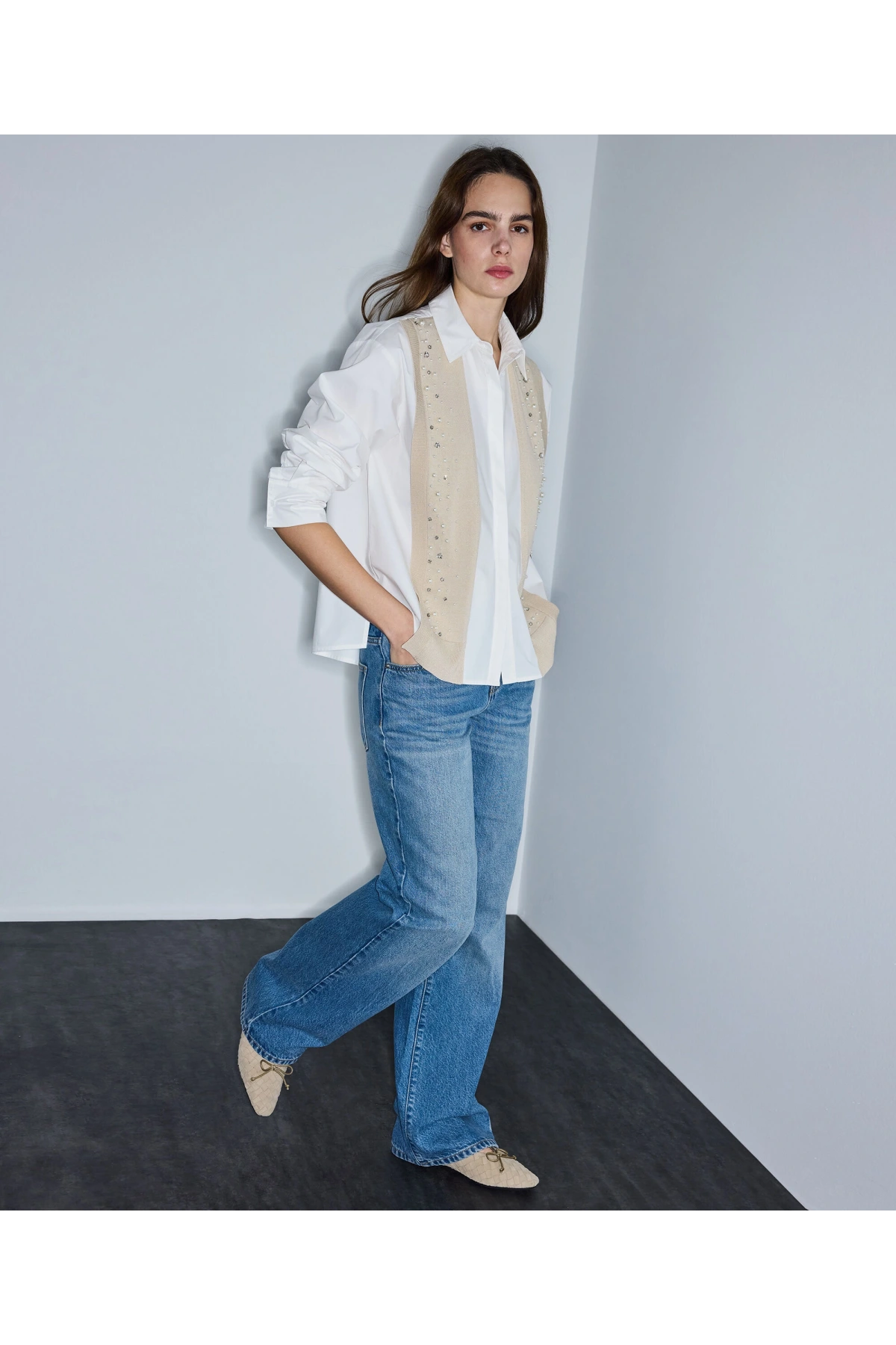 İpekyol Karma Aksesuarlı Kumaş Mix Gömlek IS1260025125