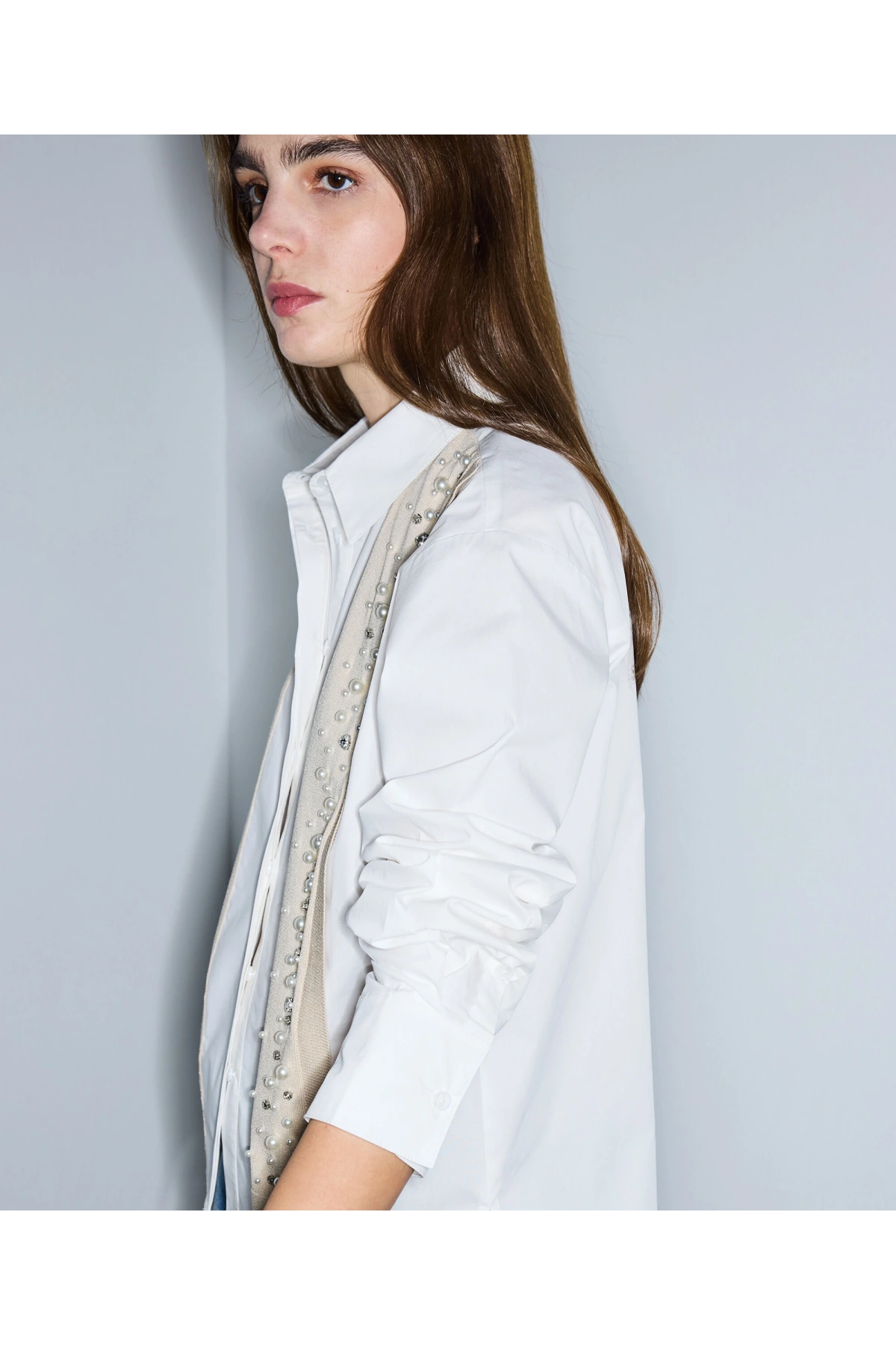 İpekyol Karma Aksesuarlı Kumaş Mix Gömlek IS1260025125