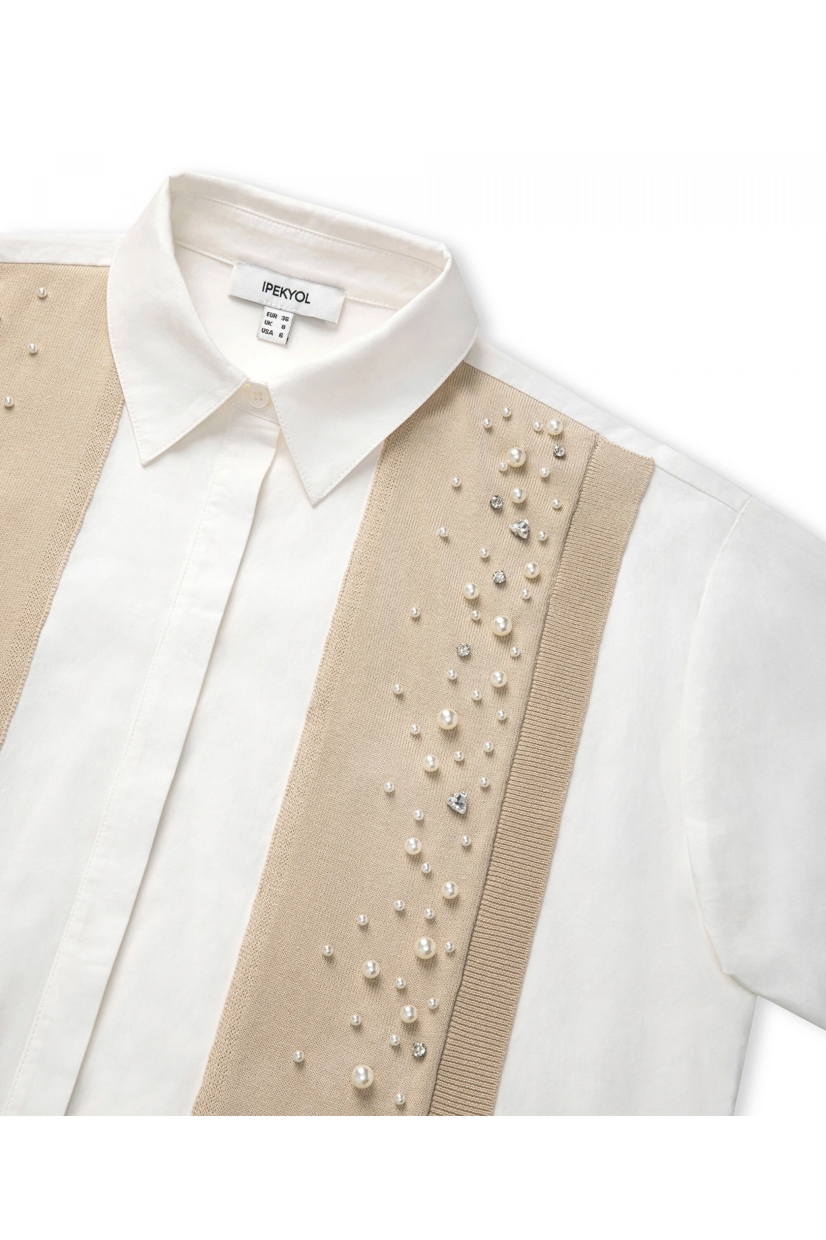 İpekyol Karma Aksesuarlı Kumaş Mix Gömlek IS1260025125