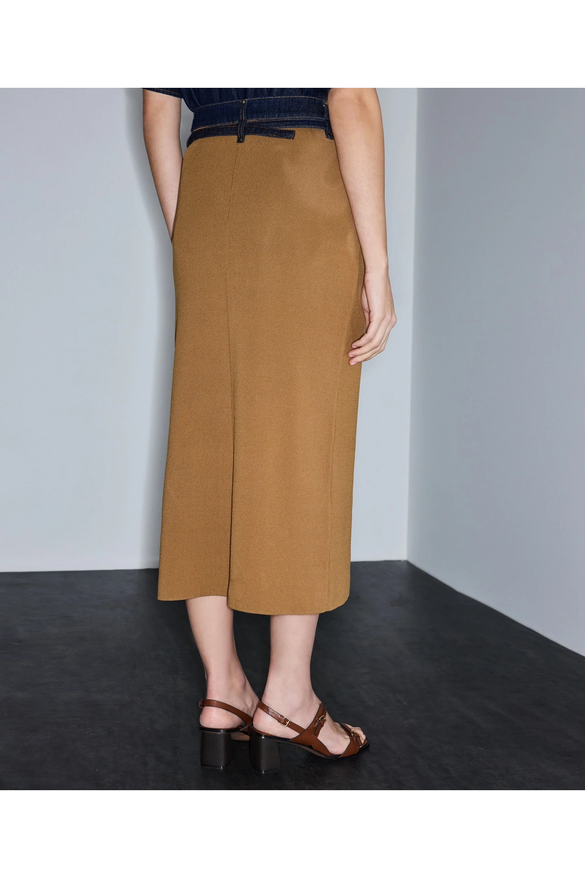 İpekyol Denim Mix Colorblock Etek IS1260004071