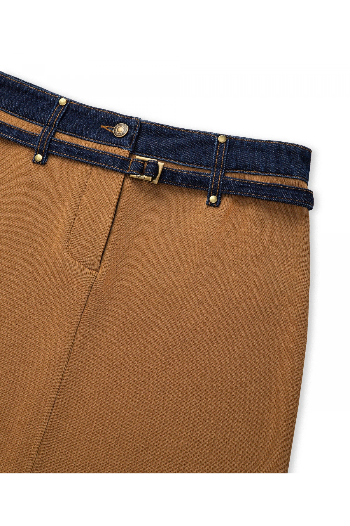 İpekyol Denim Mix Colorblock Etek IS1260004071