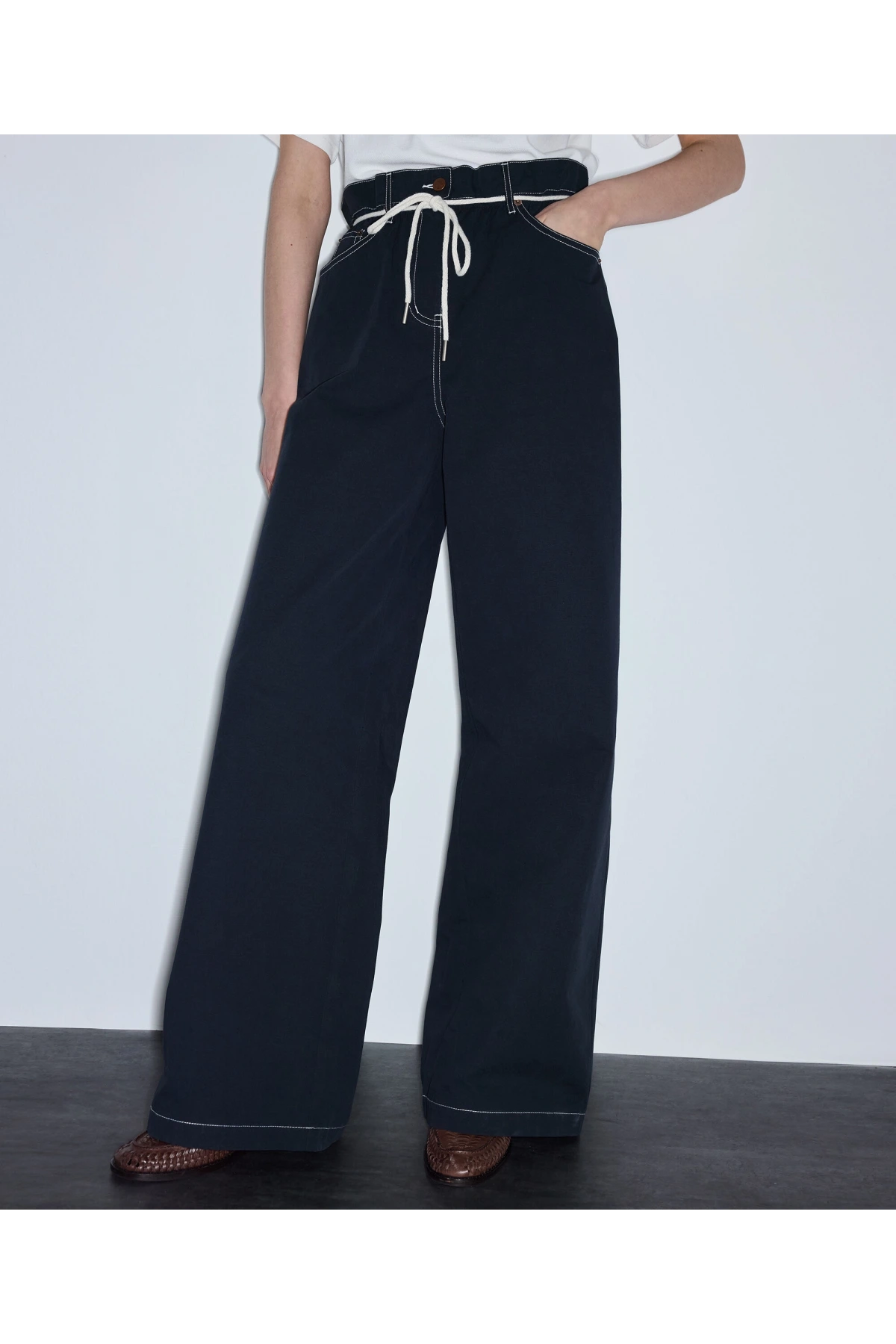 İpekyol Kontrast Kordonlu Pantolon IS1260003101