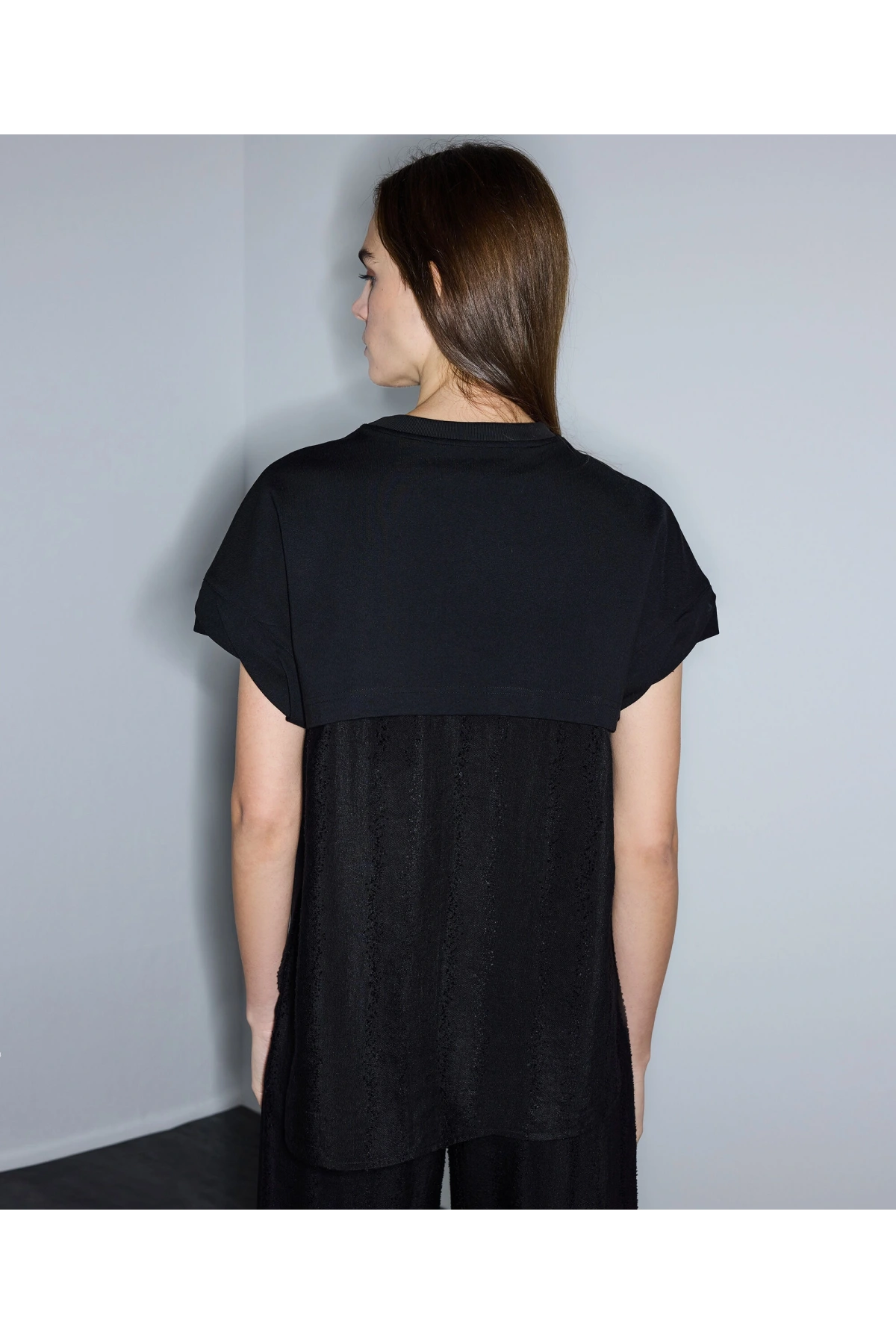 İpekyol Kumaş Mix Bluz IS1260006063 /Siyah/42