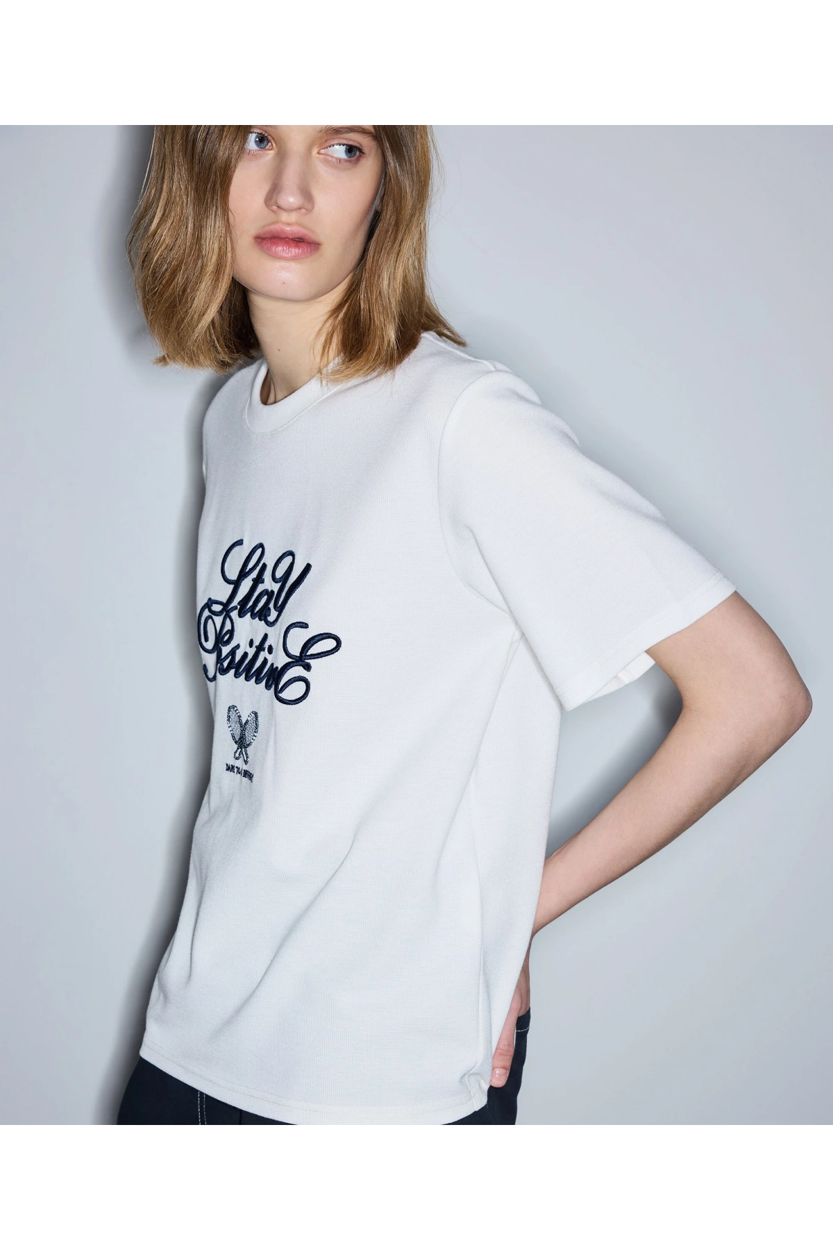 İpekyol Slogan Nakışlı T-Shirt IS1260070047