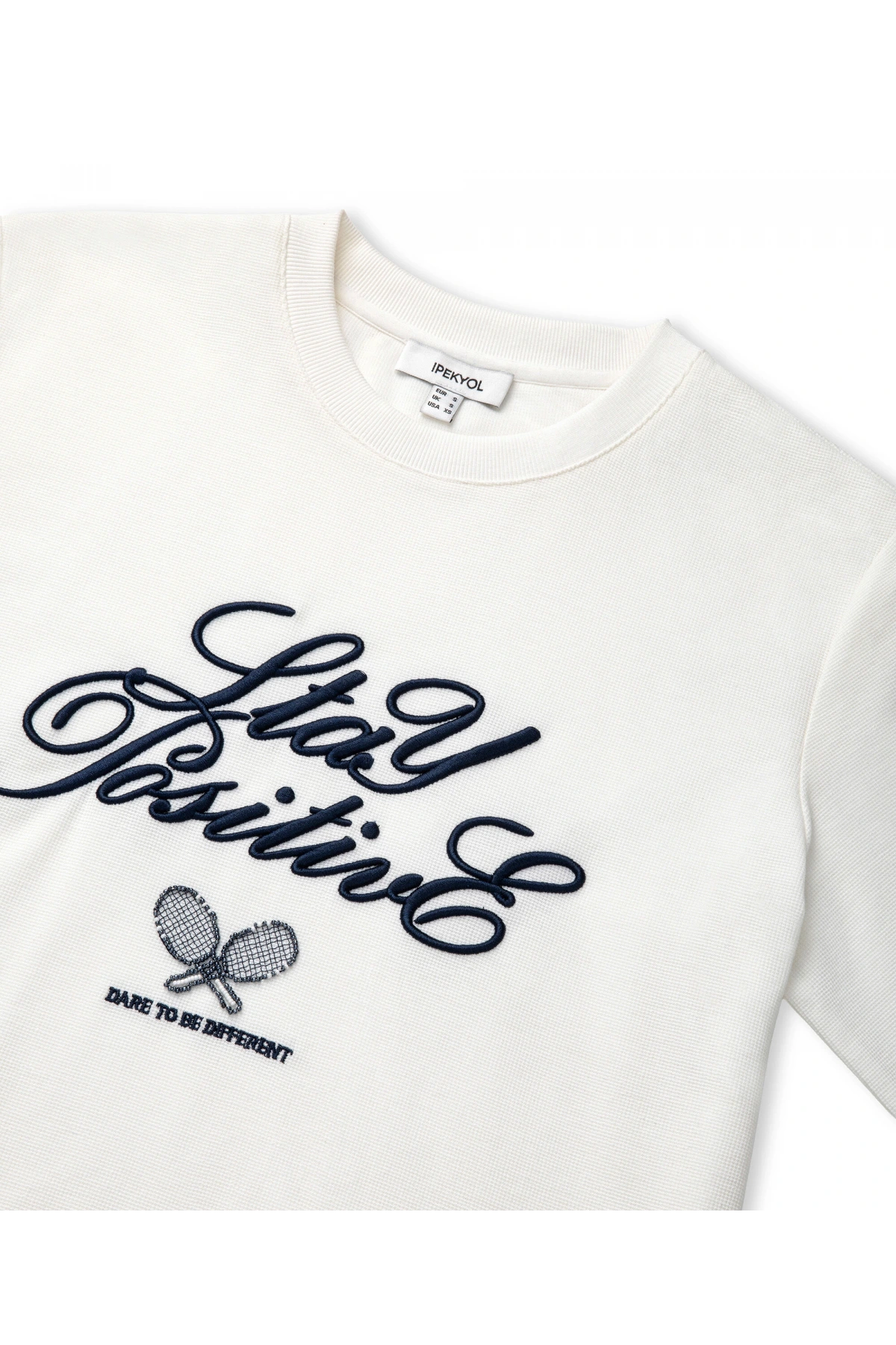 İpekyol Slogan Nakışlı T-Shirt IS1260070047