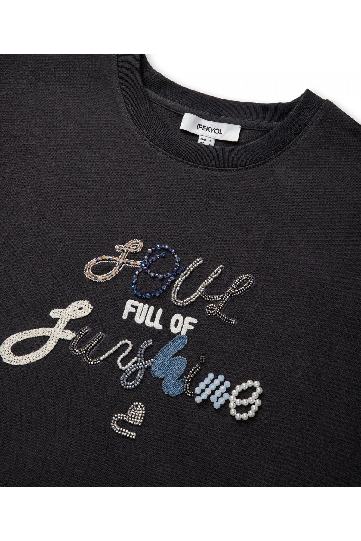 İpekyol Slogan Nakışlı T-Shirt IS1260070103