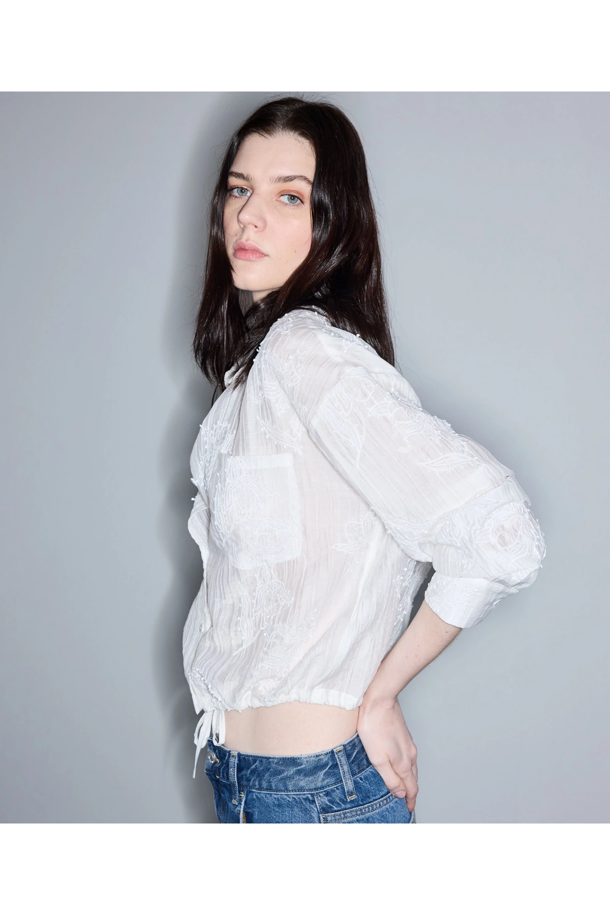 İpekyol Nakış Aplikeli Gömlek IS1260025151