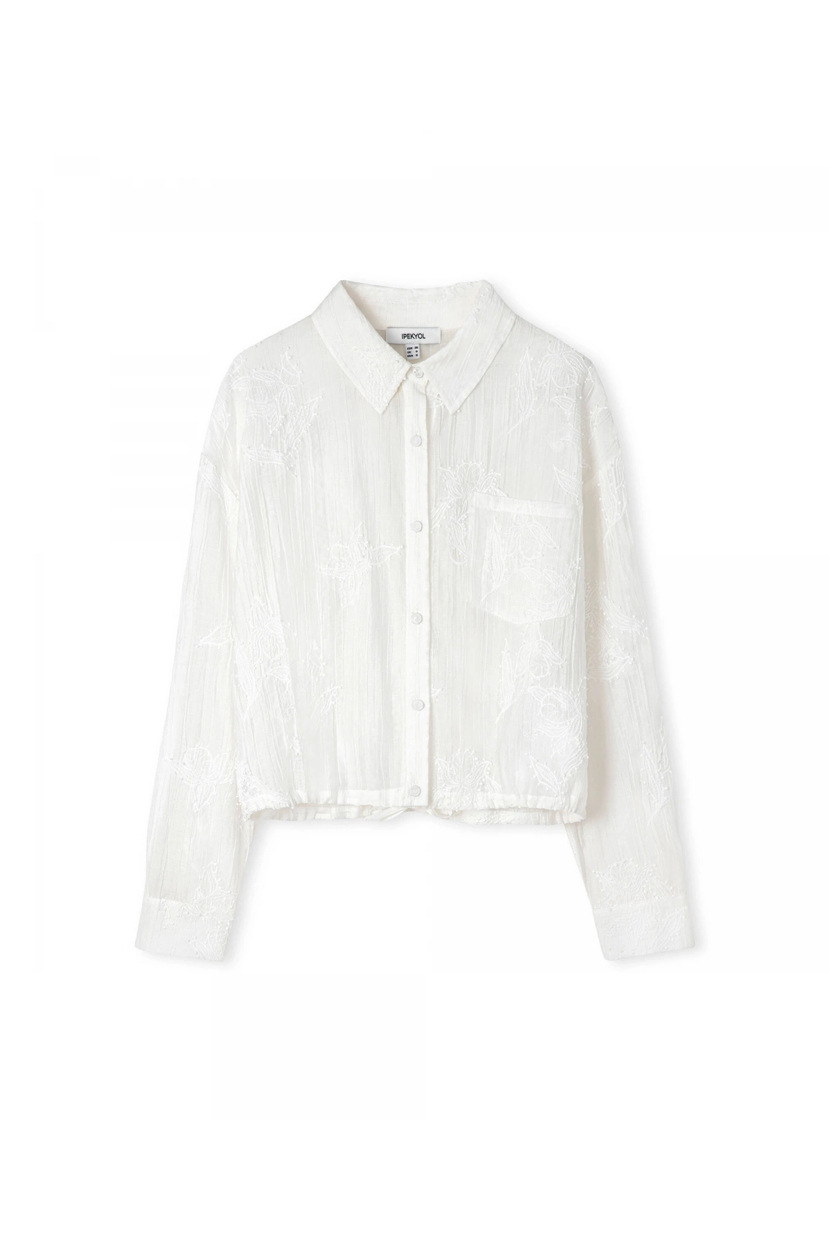 İpekyol Nakış Aplikeli Gömlek IS1260025151