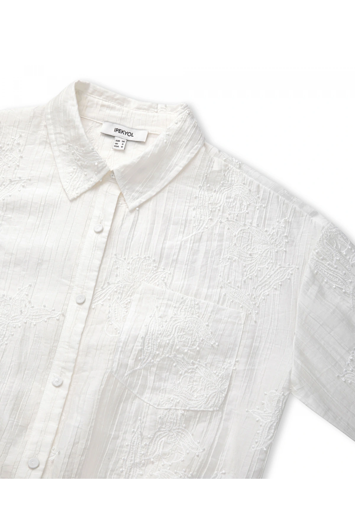 İpekyol Nakış Aplikeli Gömlek IS1260025151