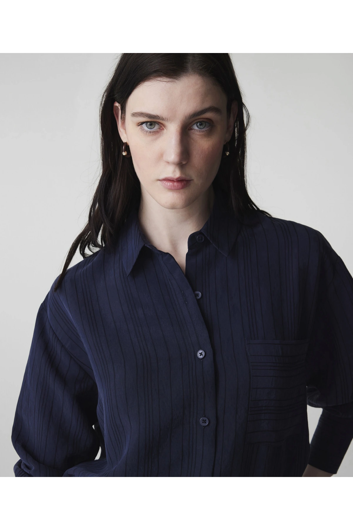 İpekyol Çizgi Jakarlı Gömlek IS1260025157