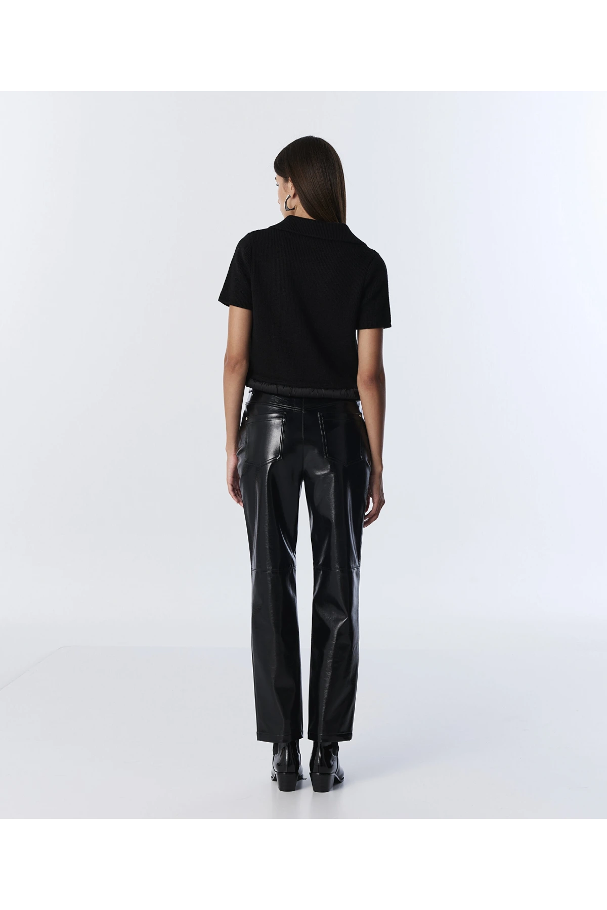 Twist Metal Aksesuarlı Kumaş Mix Triko TW6250050464