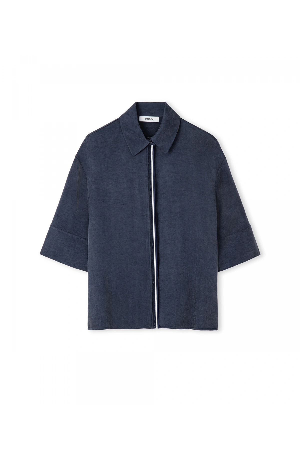 İpekyol Kontrast Biyeli Hotfix Baskılı Gömlek IS1260025153