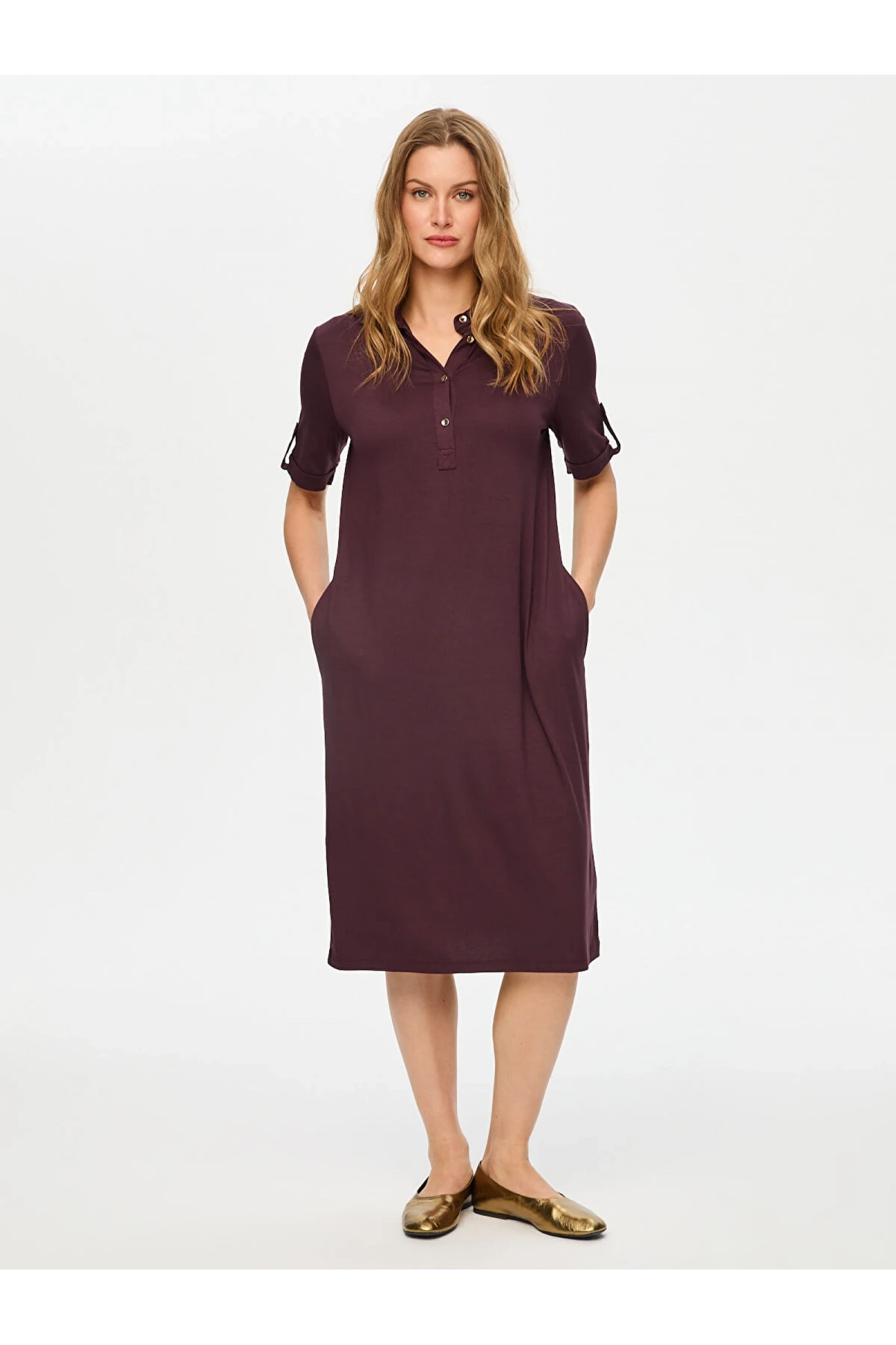 Faik Sönmez Polo Yaka Elbise BS26ELB001