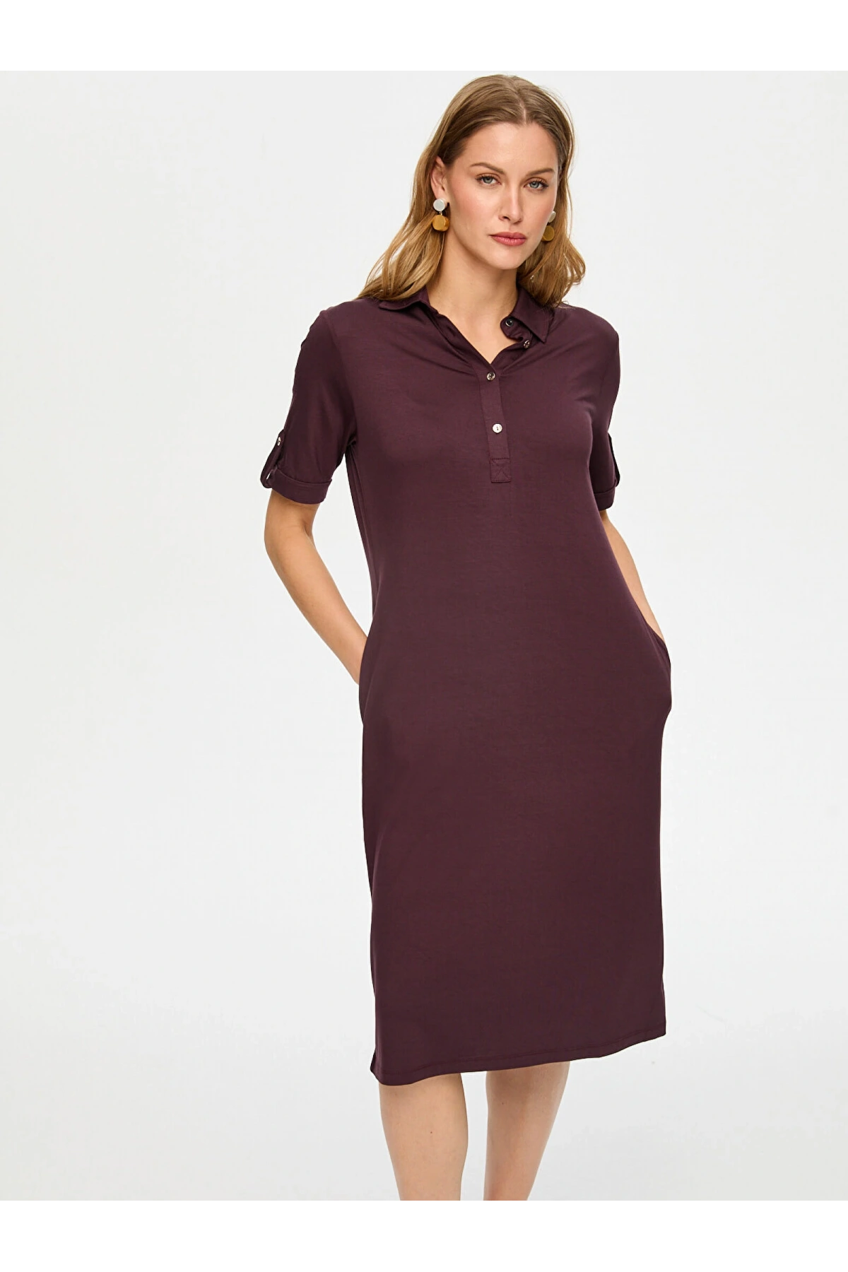 Faik Sönmez Polo Yaka Elbise BS26ELB001