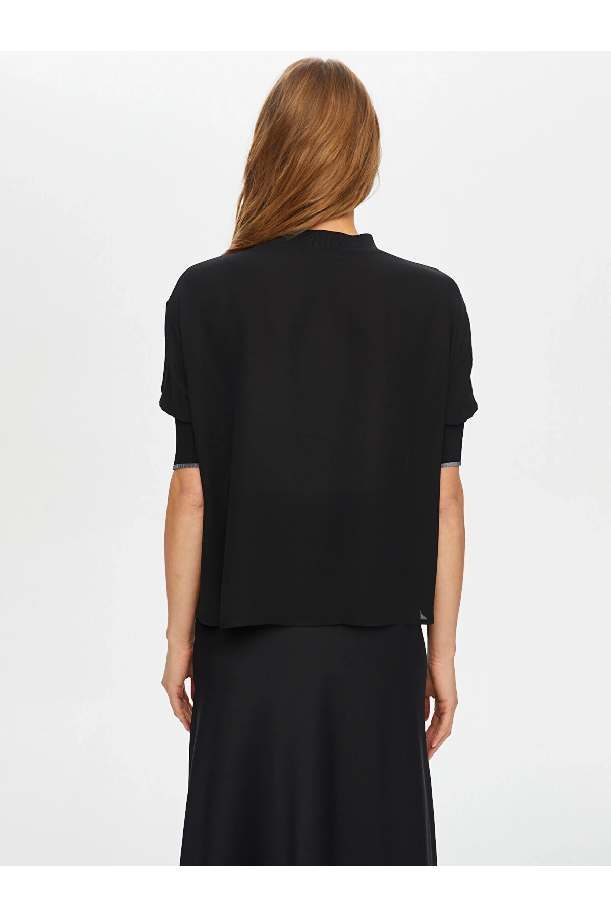 Faik Sönmez Triko Bantlı Eteği Pilise Detaylı Bluz US26BLZ005