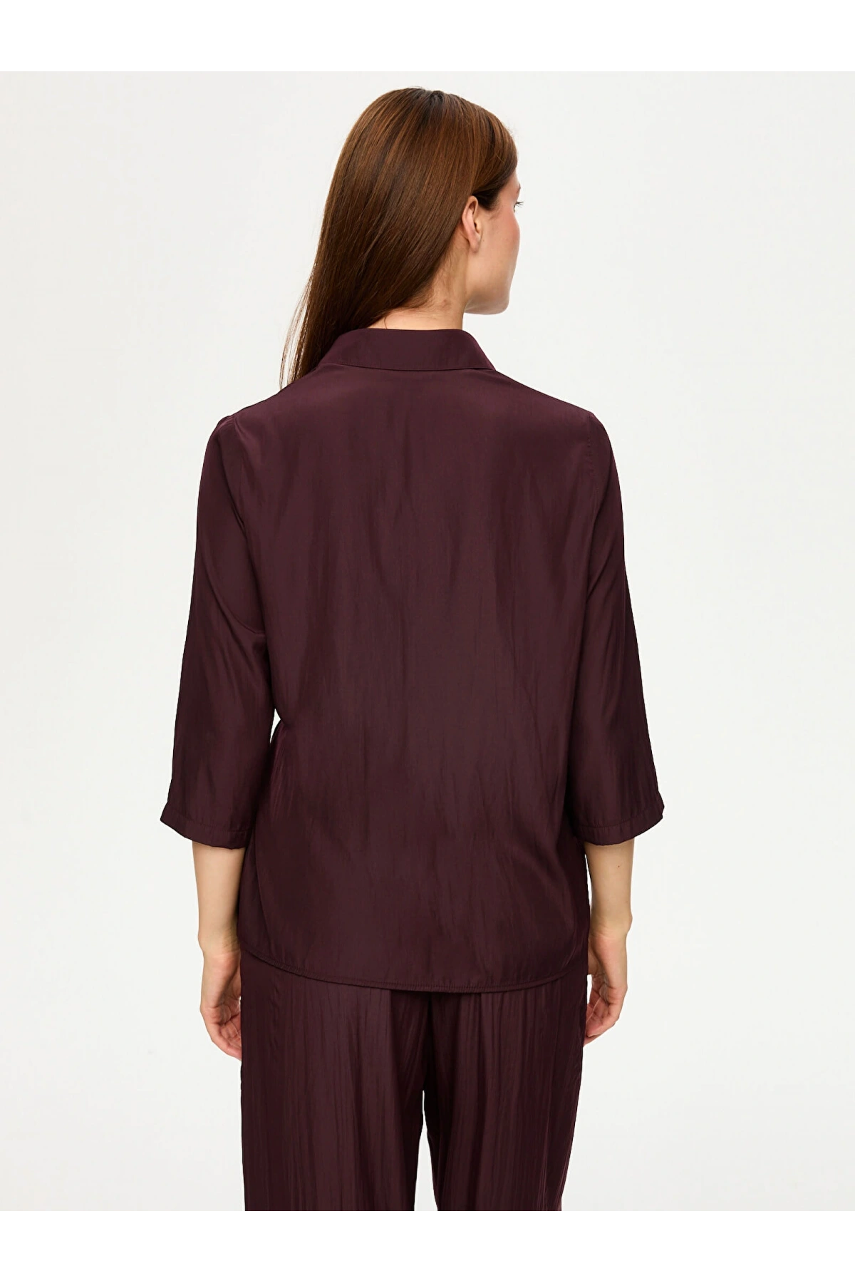 Faik Sönmez Beli Bağcık Detaylı 3-4 Kol Gömlek US26GML009