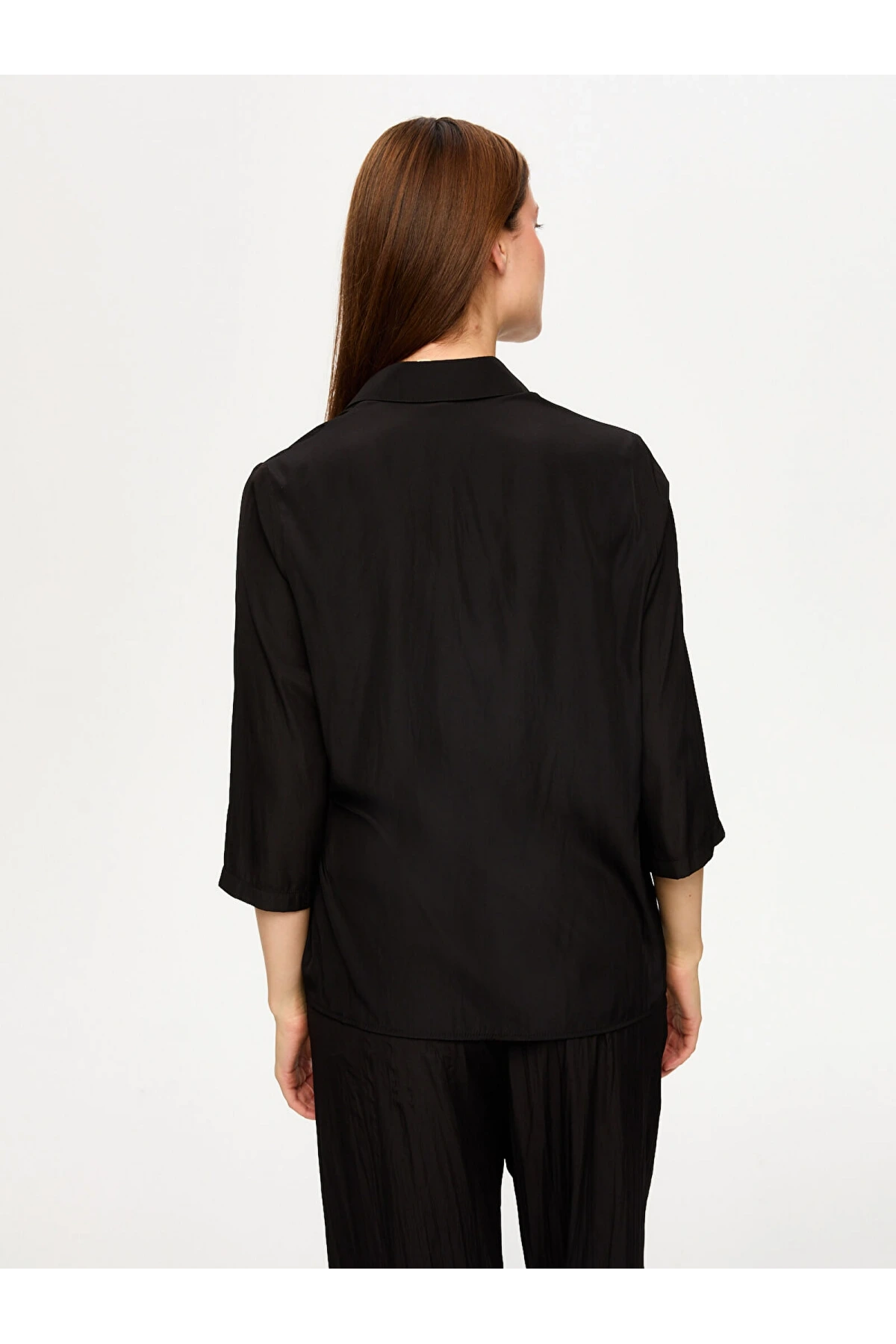 Faik Sönmez Beli Bağcık Detaylı 3-4 Kol Gömlek US26GML009