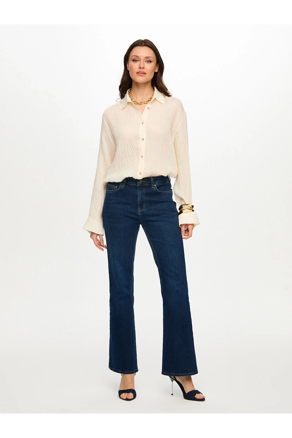 Faik Sönmez Flare Paça Jean Pantolon US26JPN002